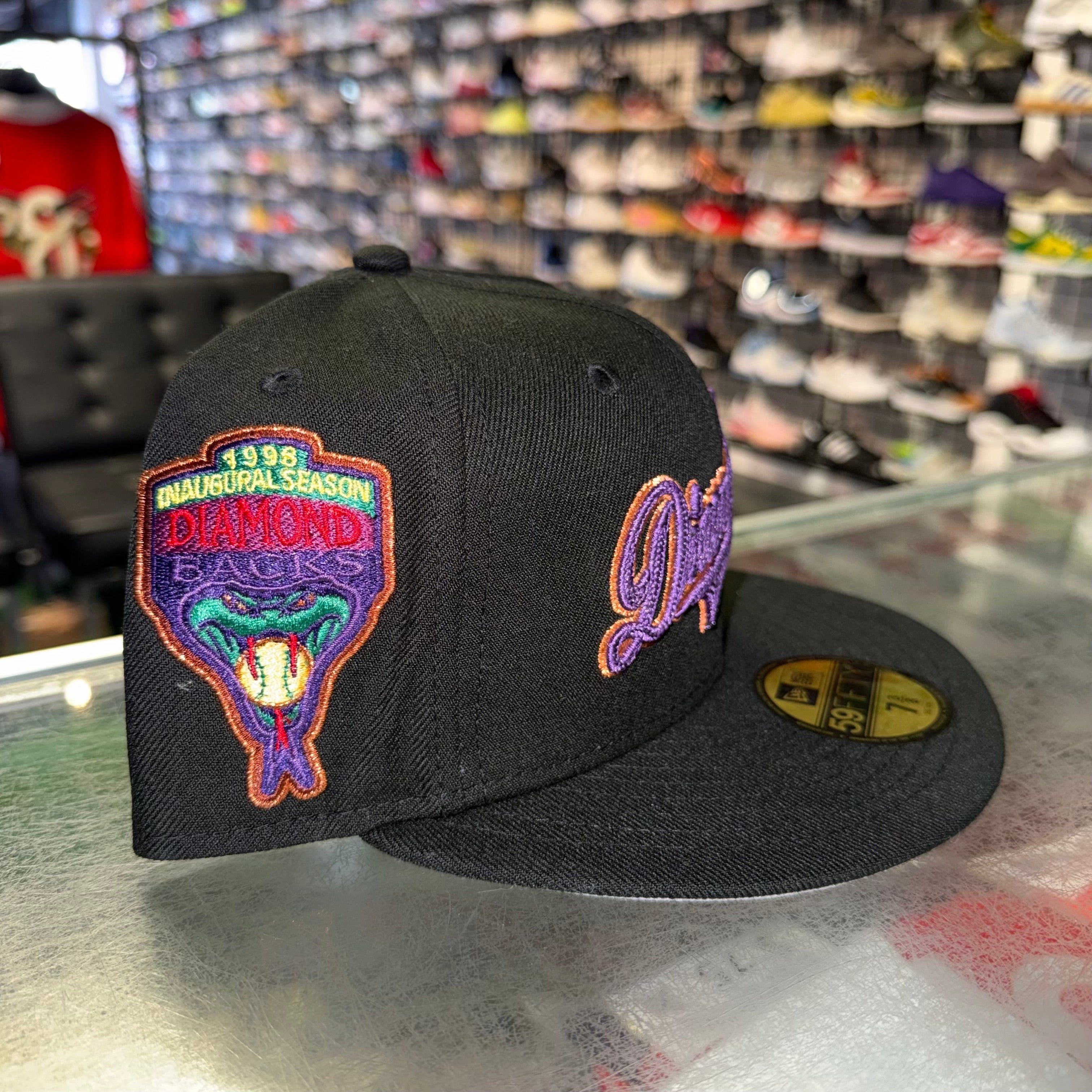 Size 7 3/8 New Era Fitted Hat “Diamondbacks ‘98 Embroidery” Brand New