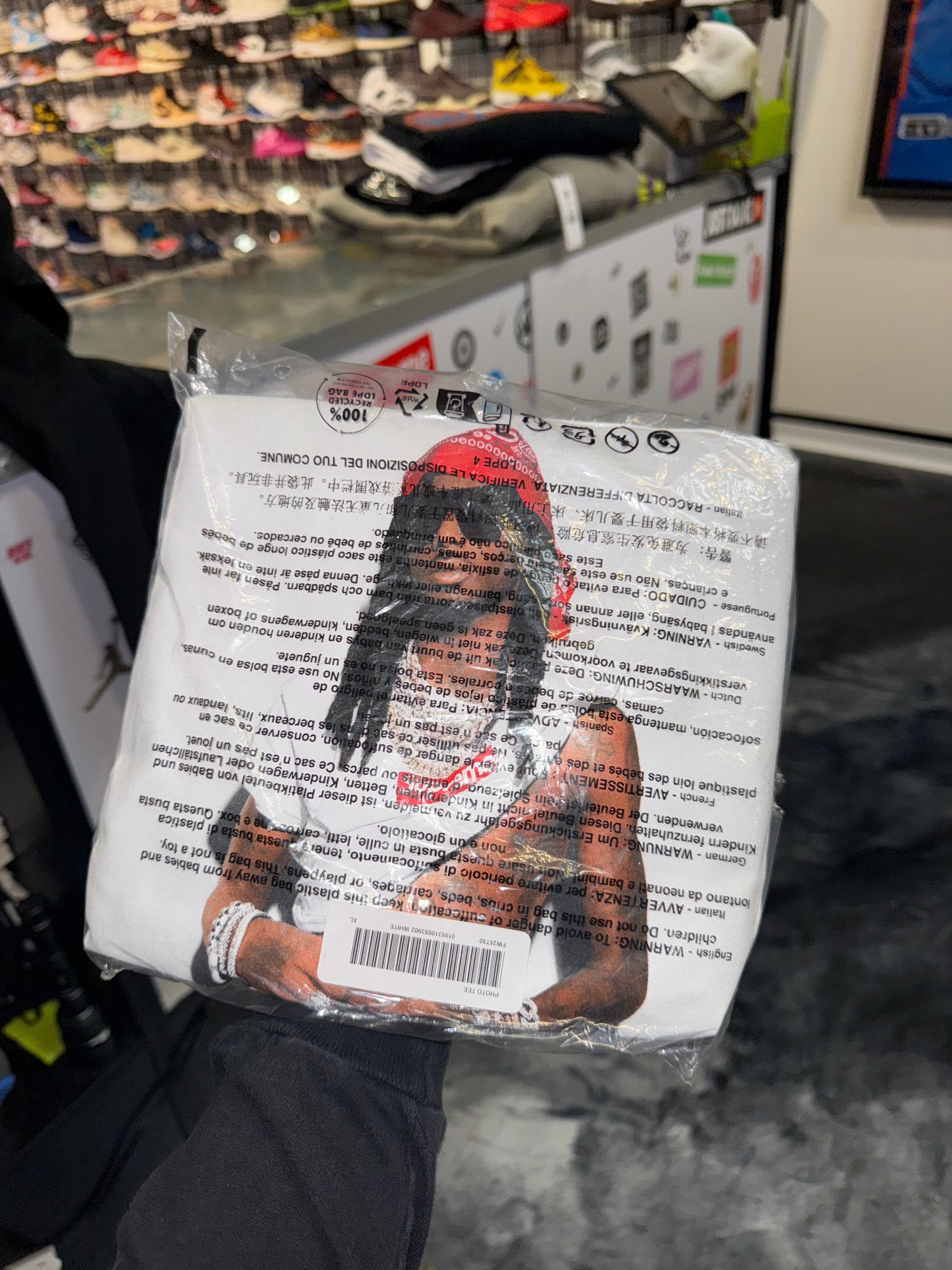 Size XL Supreme Playboi Carti Photo Tee “White” Brand New