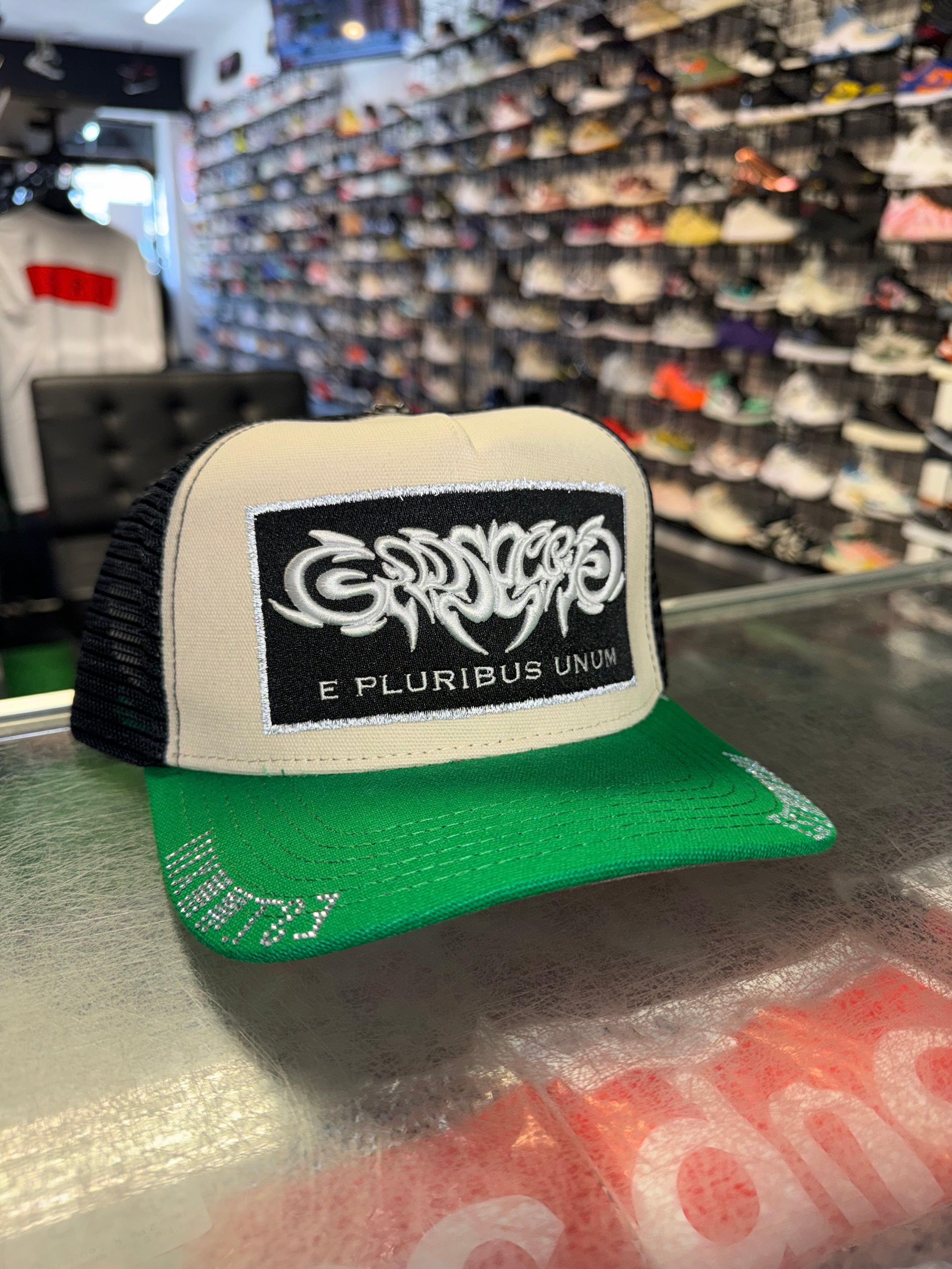 Size OS Godspeed E Pluribus Trucker Hat “White/Green” Brand New