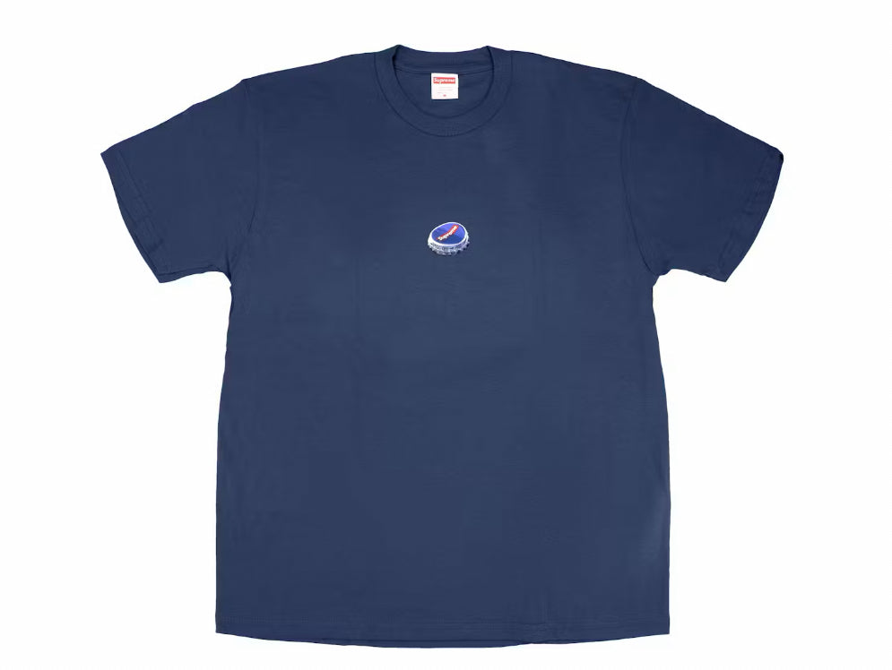 Size M Supreme Bottle Cap Tee “Navy” Brand New