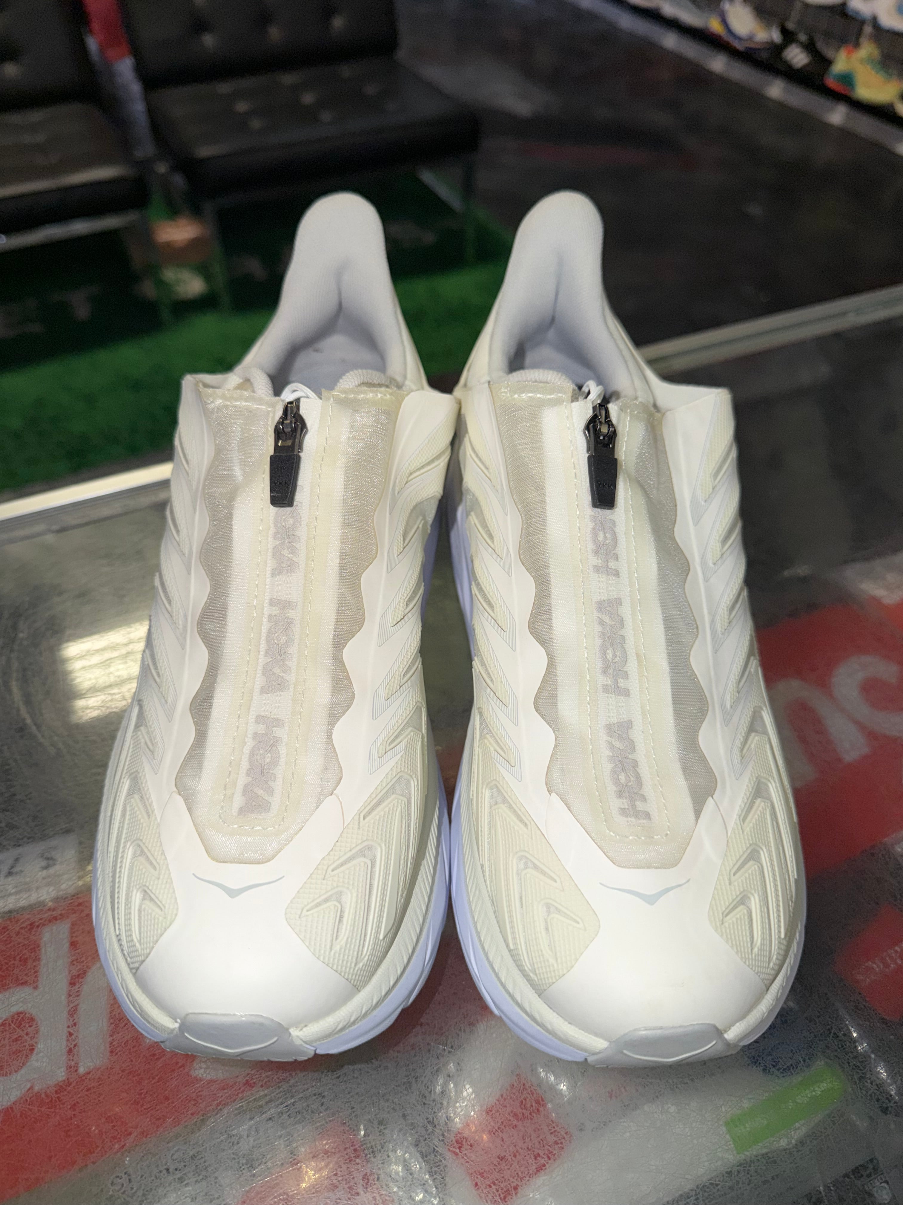 Size 9.5 Hoka Project Clifton "Blanc De Blanc" Brand New