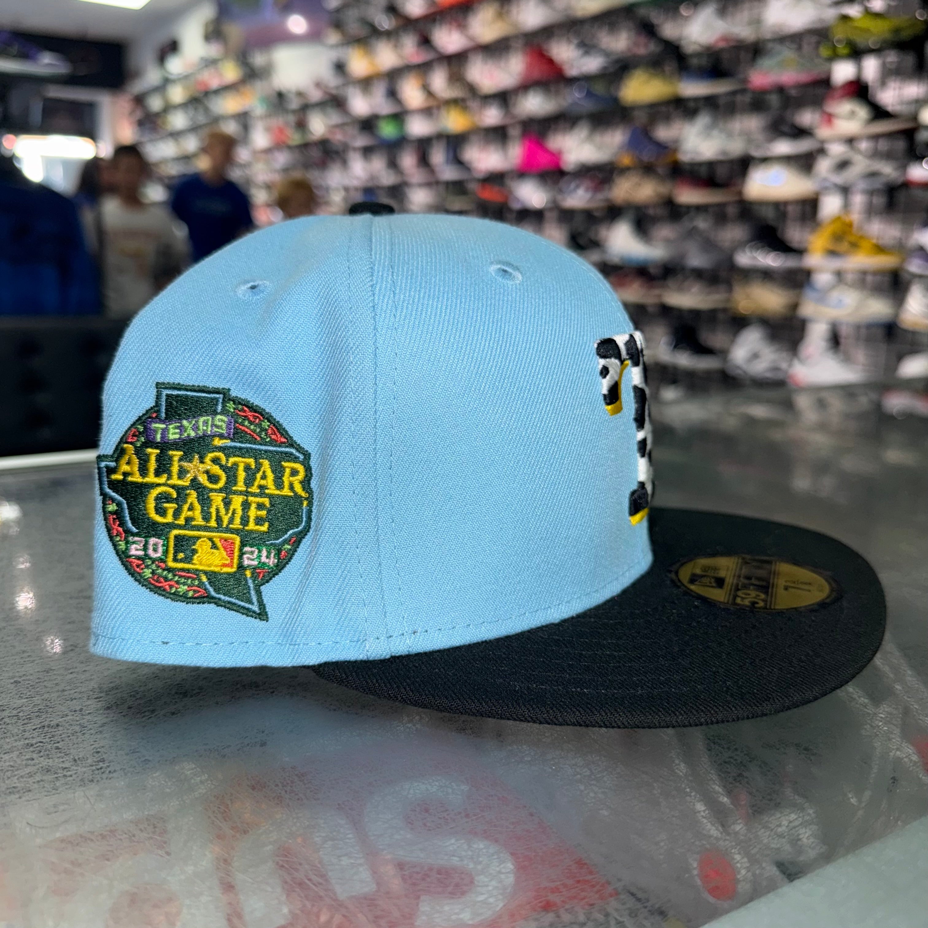 Size 7 3/8 New Era Fitted Hat “Texas Rangers Blue” Brand New