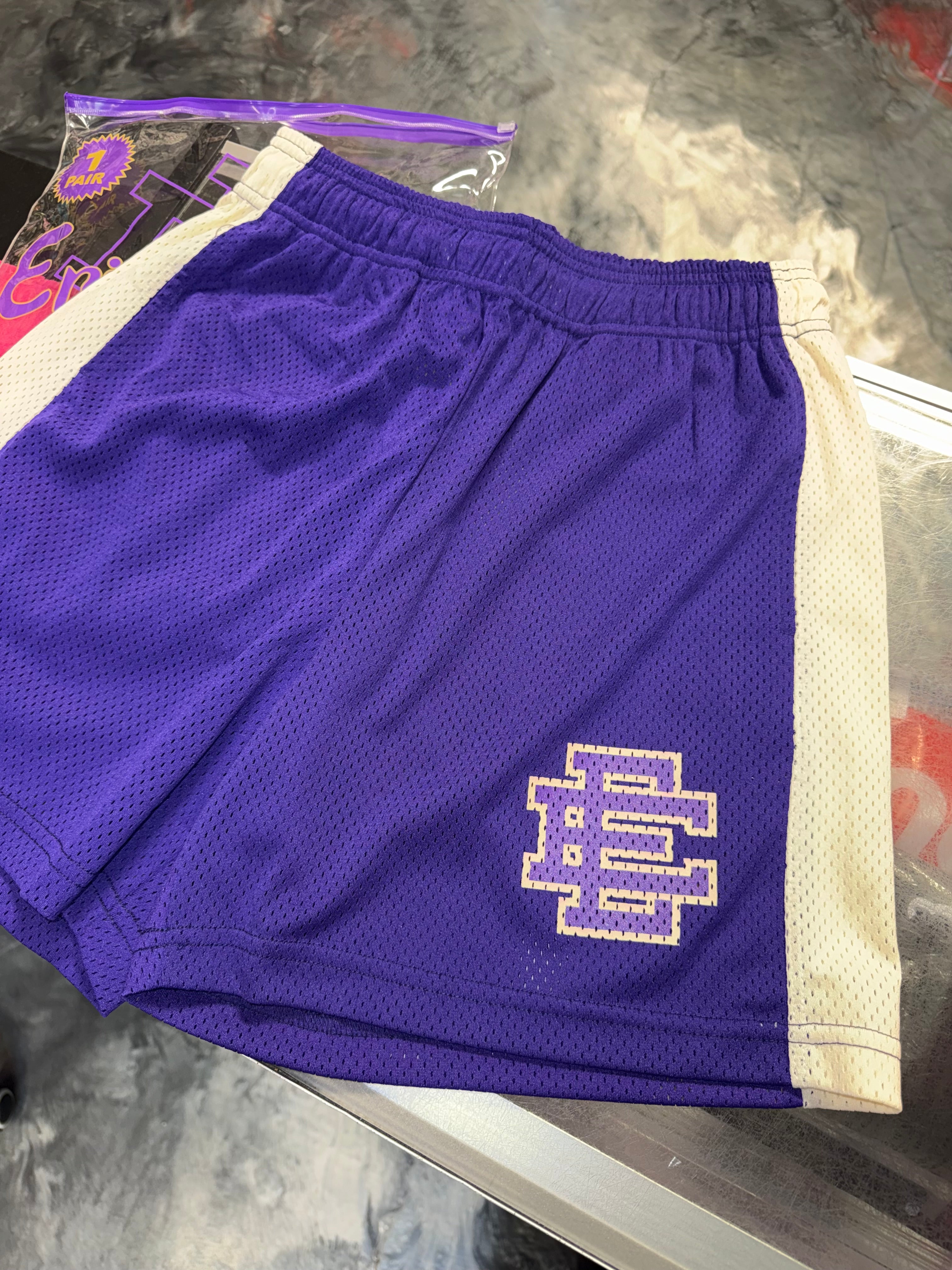 Size M Eric Emanuel EE V2 Shorts “Purple” Brand New