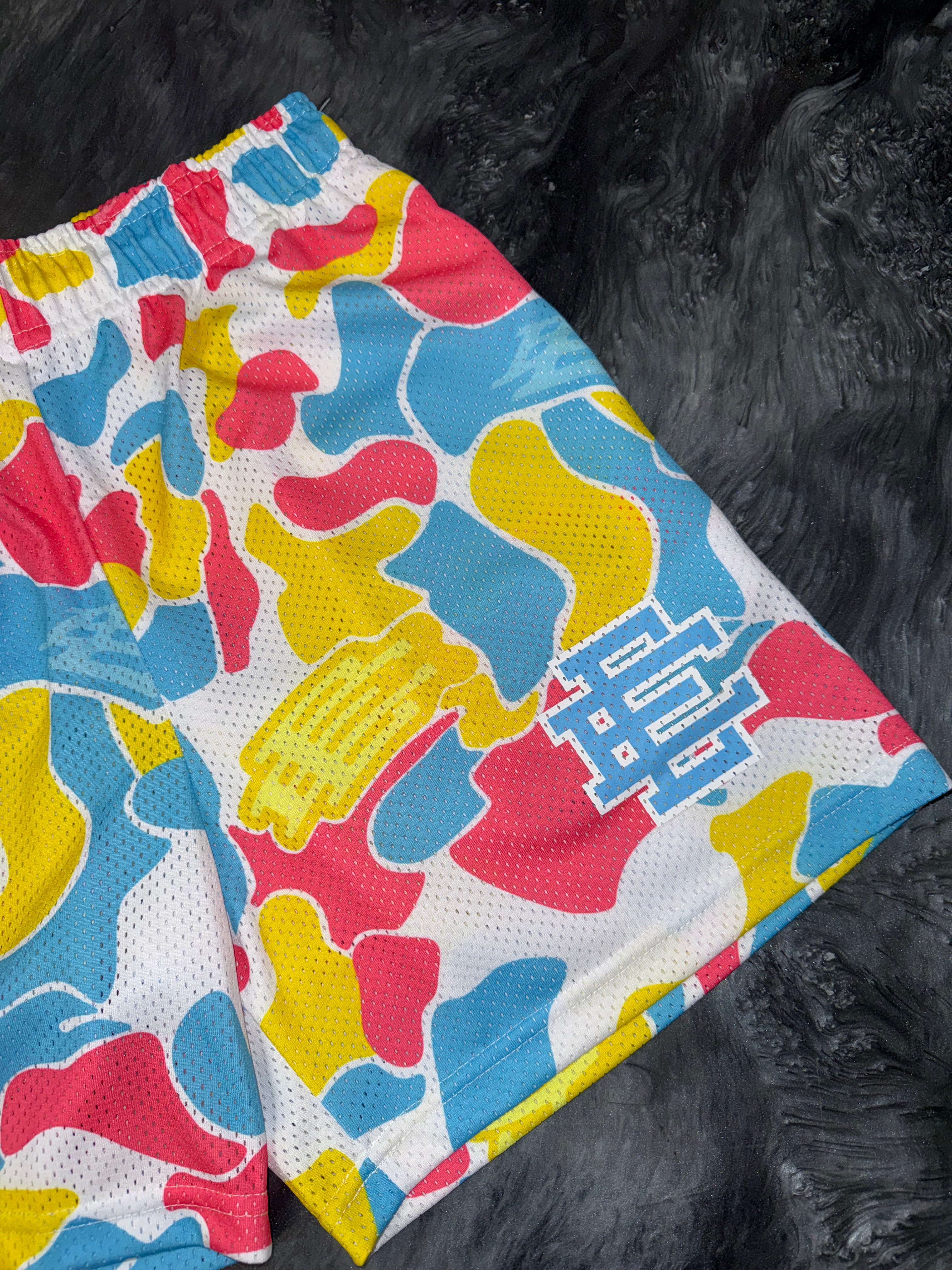 Size M Eric Emanuel EE Shorts “Multi Camo Pink” Brand New
