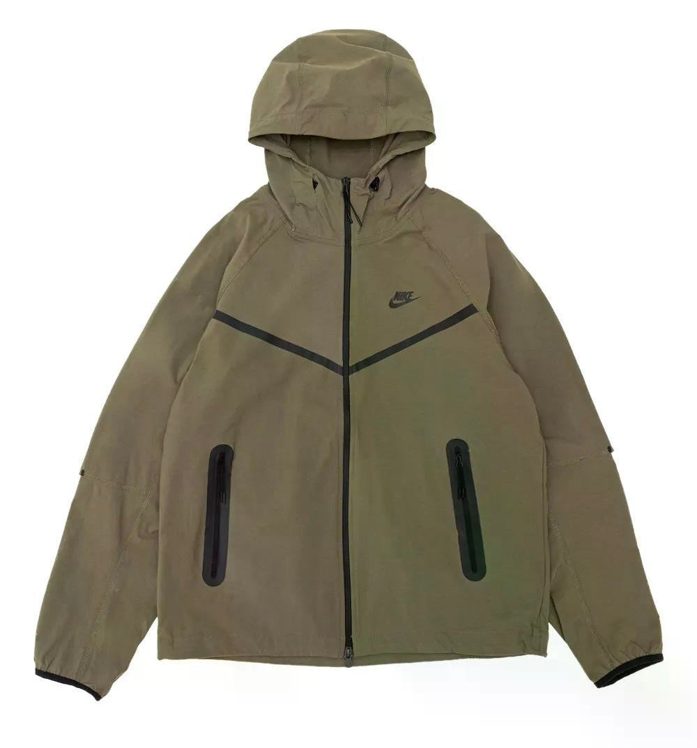 Size M (Fits L) Nike Windrunner Tech Zip Up “Olive/Black” Brand New