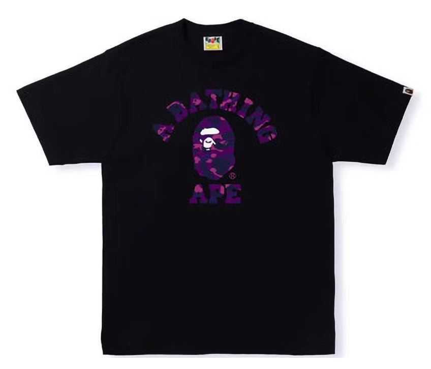 Size M Bape College Logo Tee “Black/Purple”
