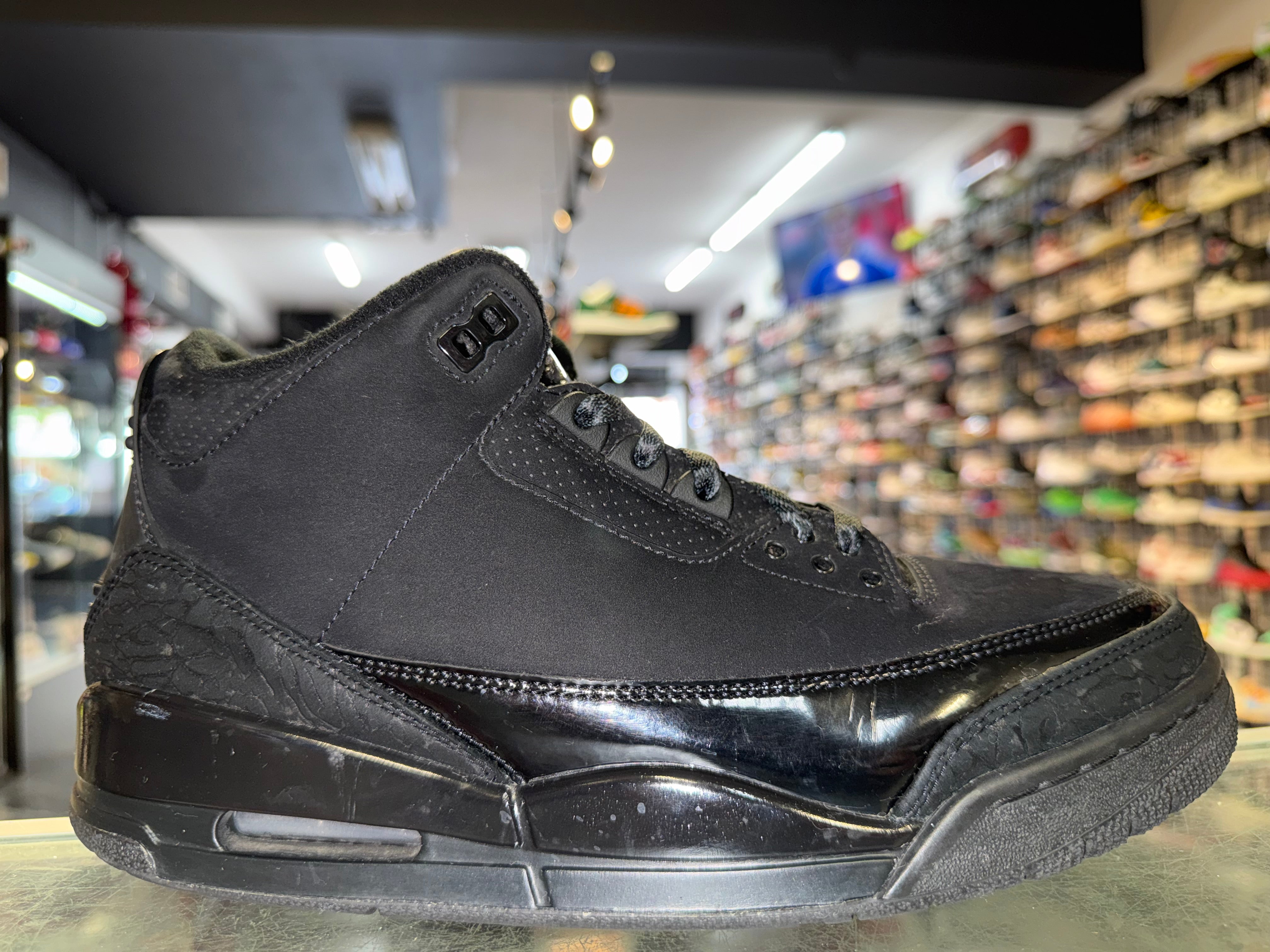 Size 9.5 Air Jordan 3 "Black Cat"