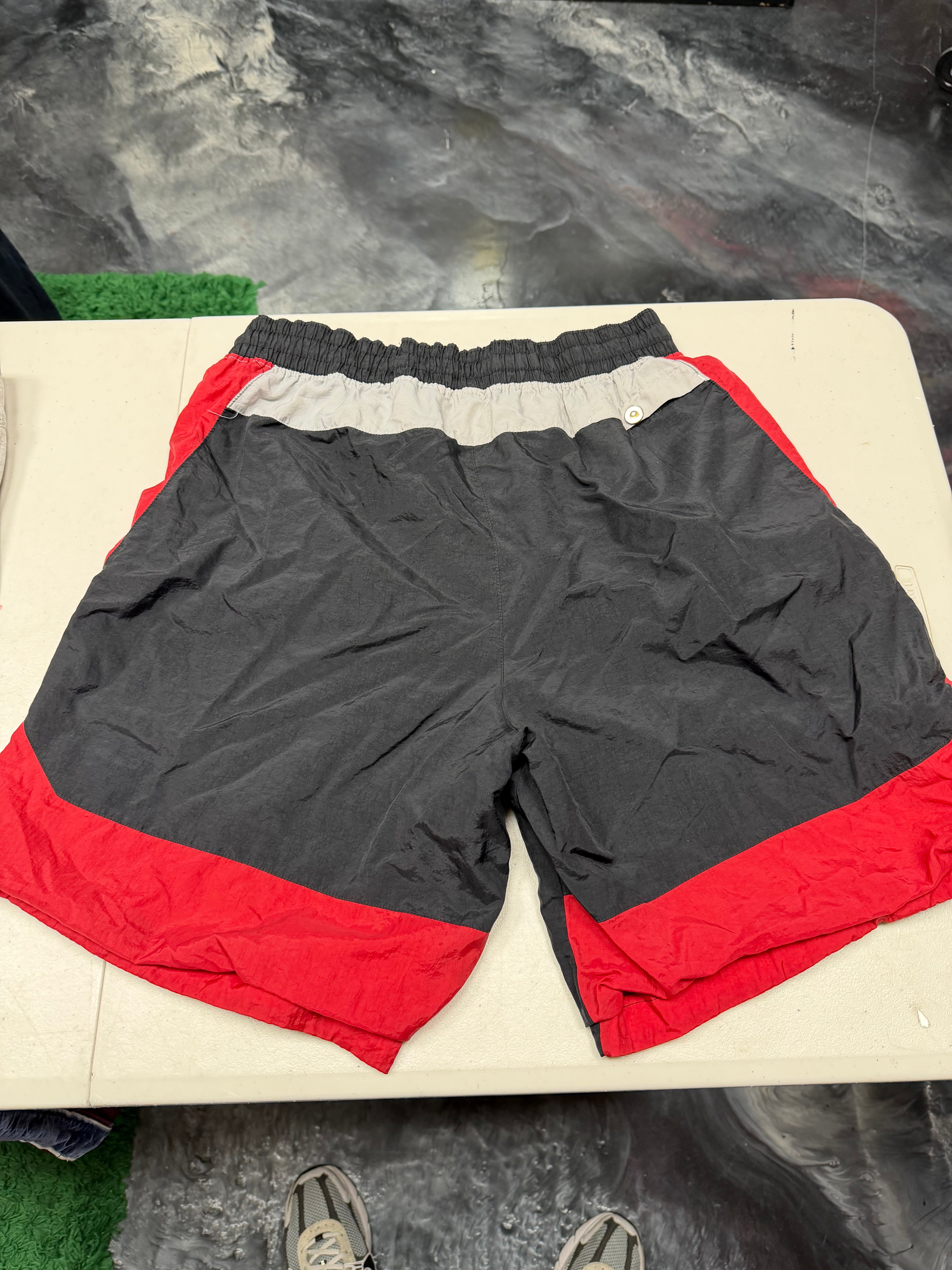 Large Nike Swim Trunks Black Red