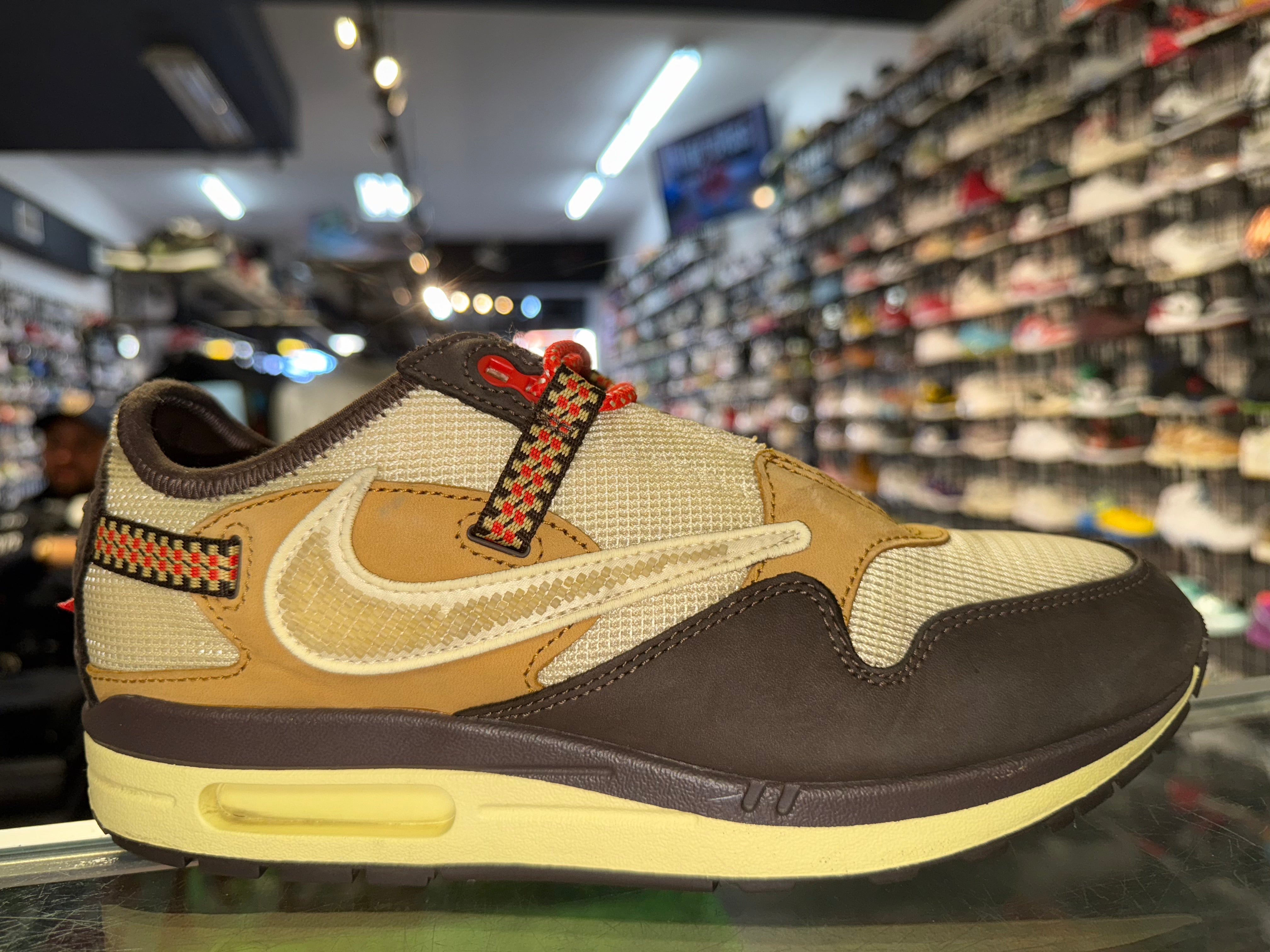Size 9.5 Air Max 1 Travis Scott "Baroque Brown"
