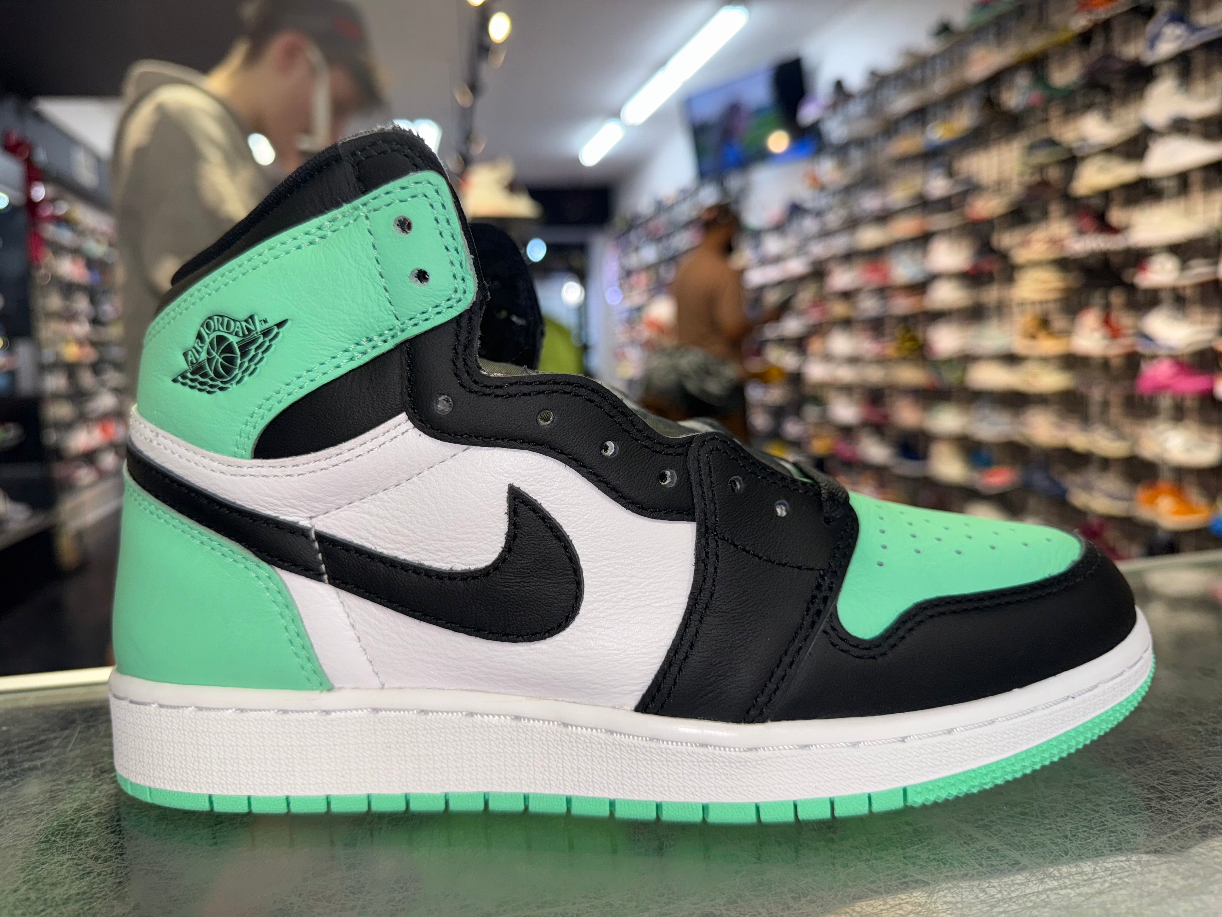 Size 7y Air Jordan 1 “Green Glow” Brand New