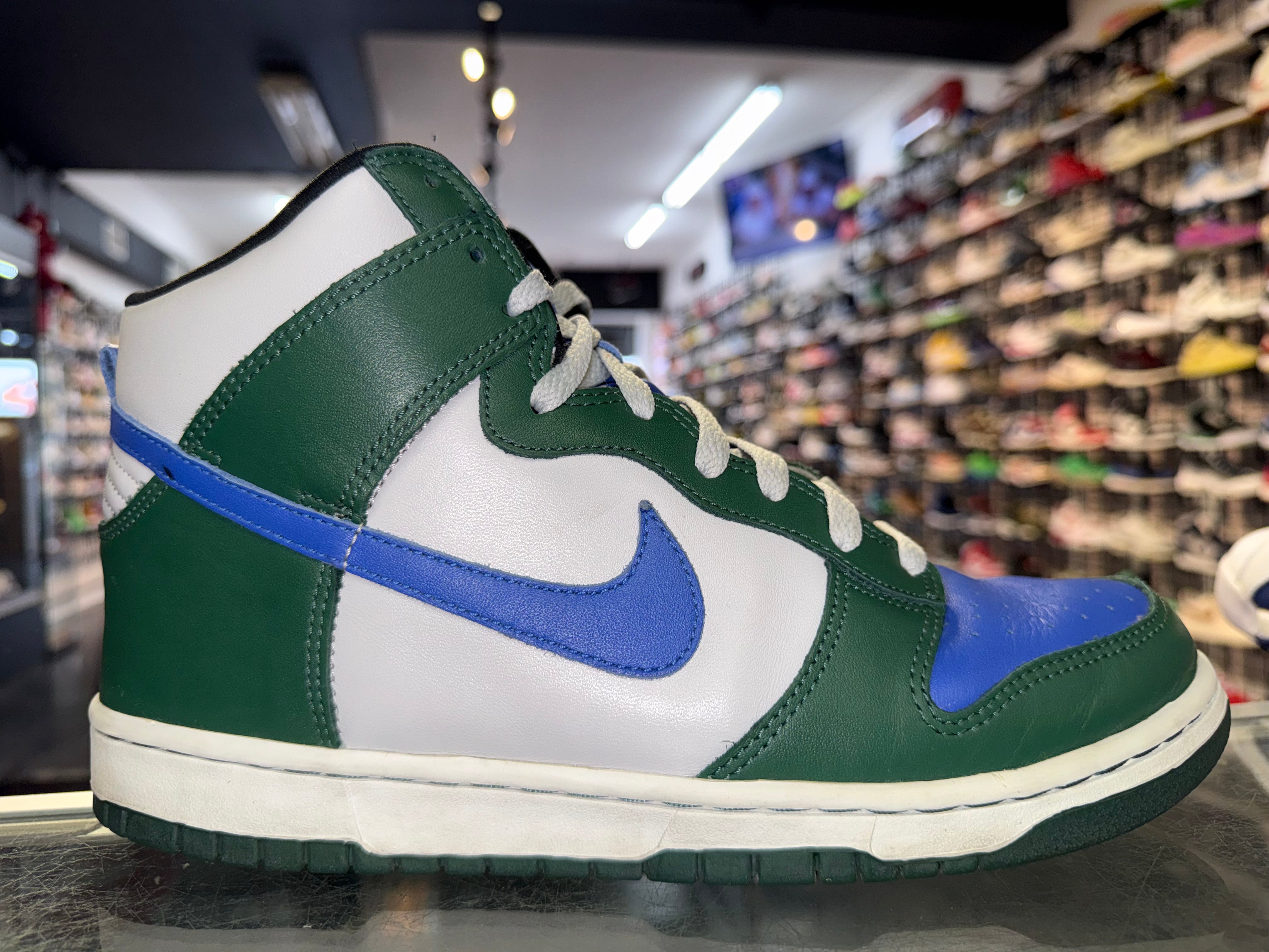 Size 10 Dunk High Nike ID "Blue Green"