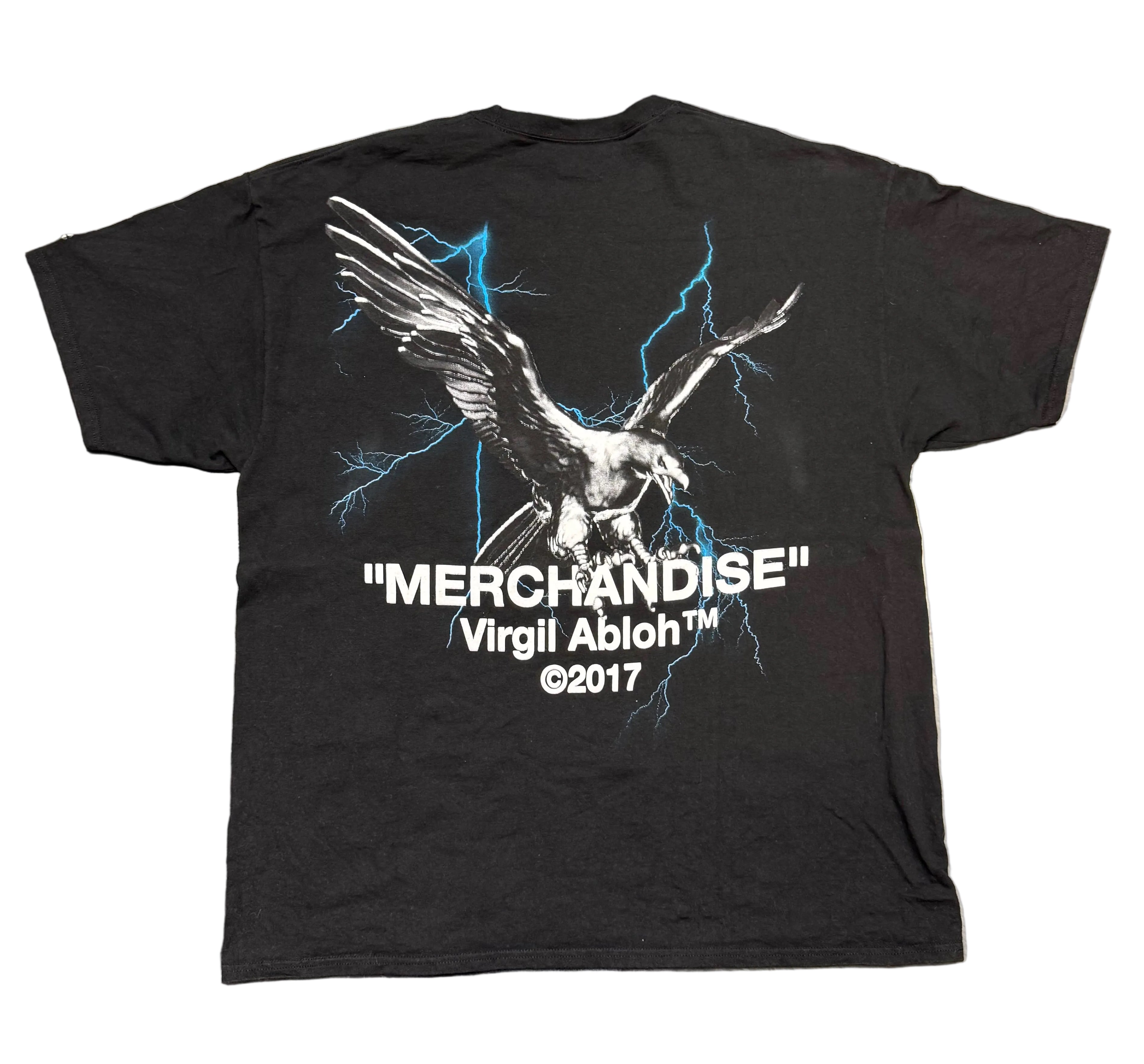 Size XXL Travis Scott x Virgil Abloh Merchandise Tee “Black”