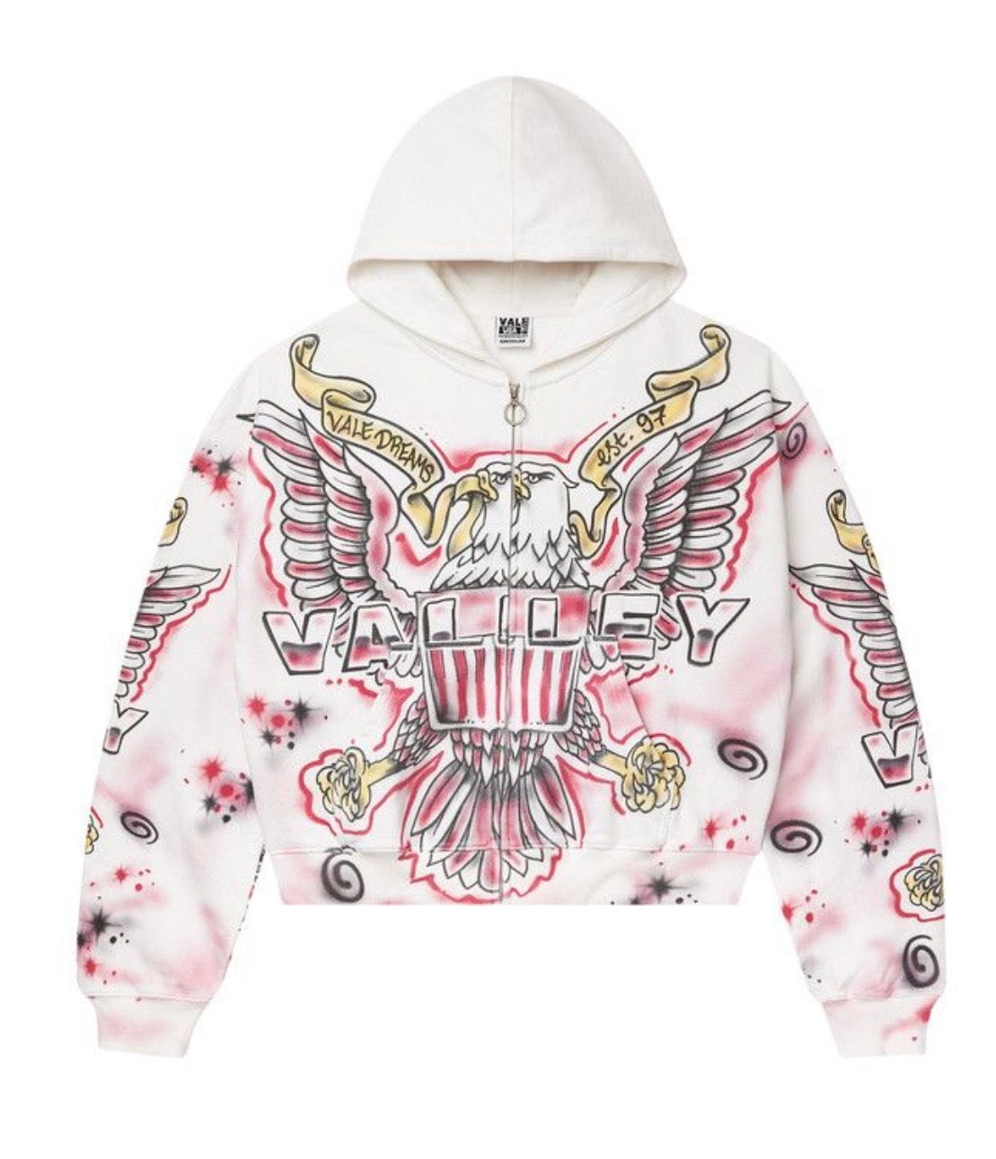 Size XL Vale Forever Flag Zip Up “White/Red” Brand New