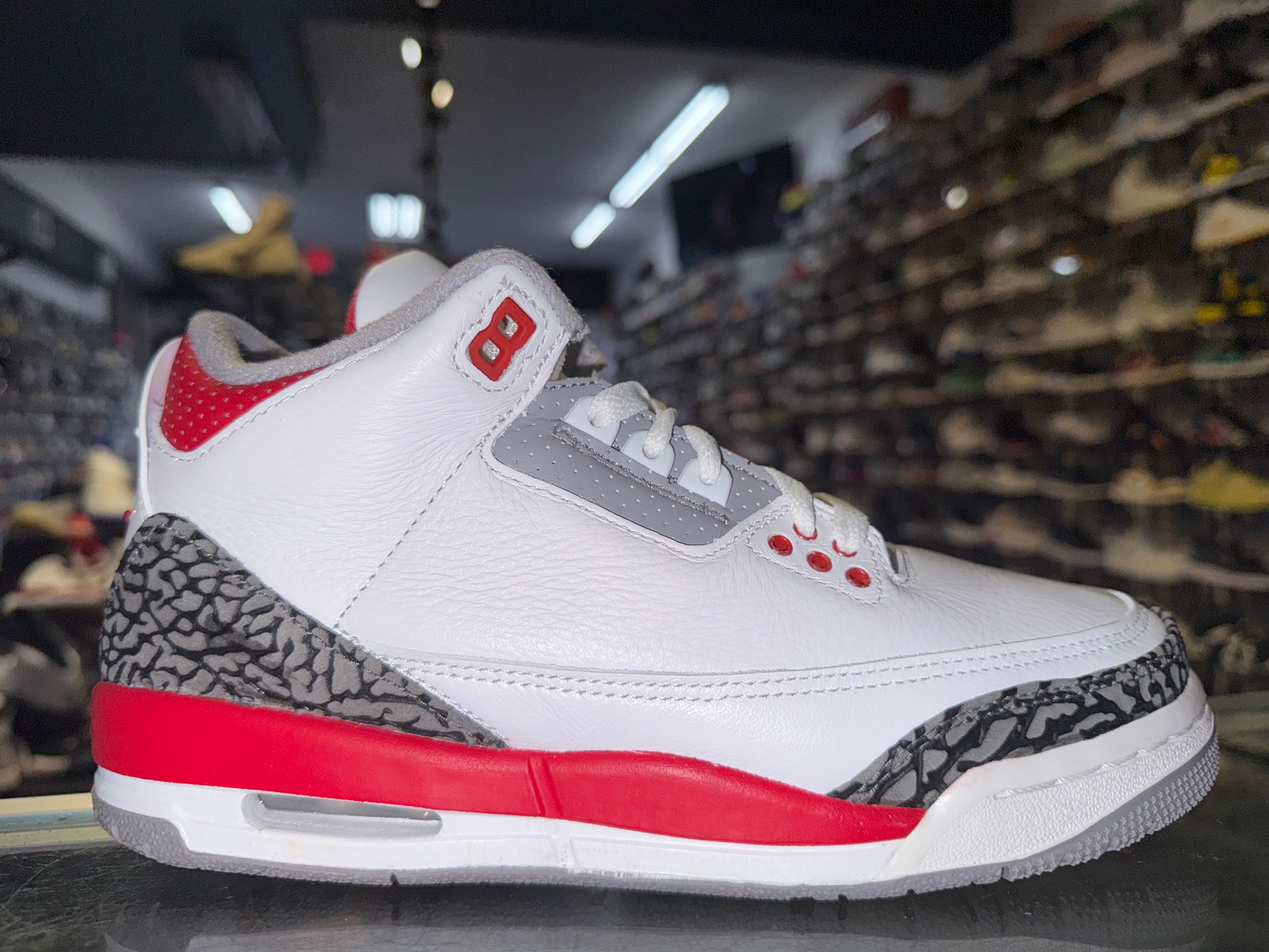 Size 6.5y Air Jordan 3 "Fire Red"