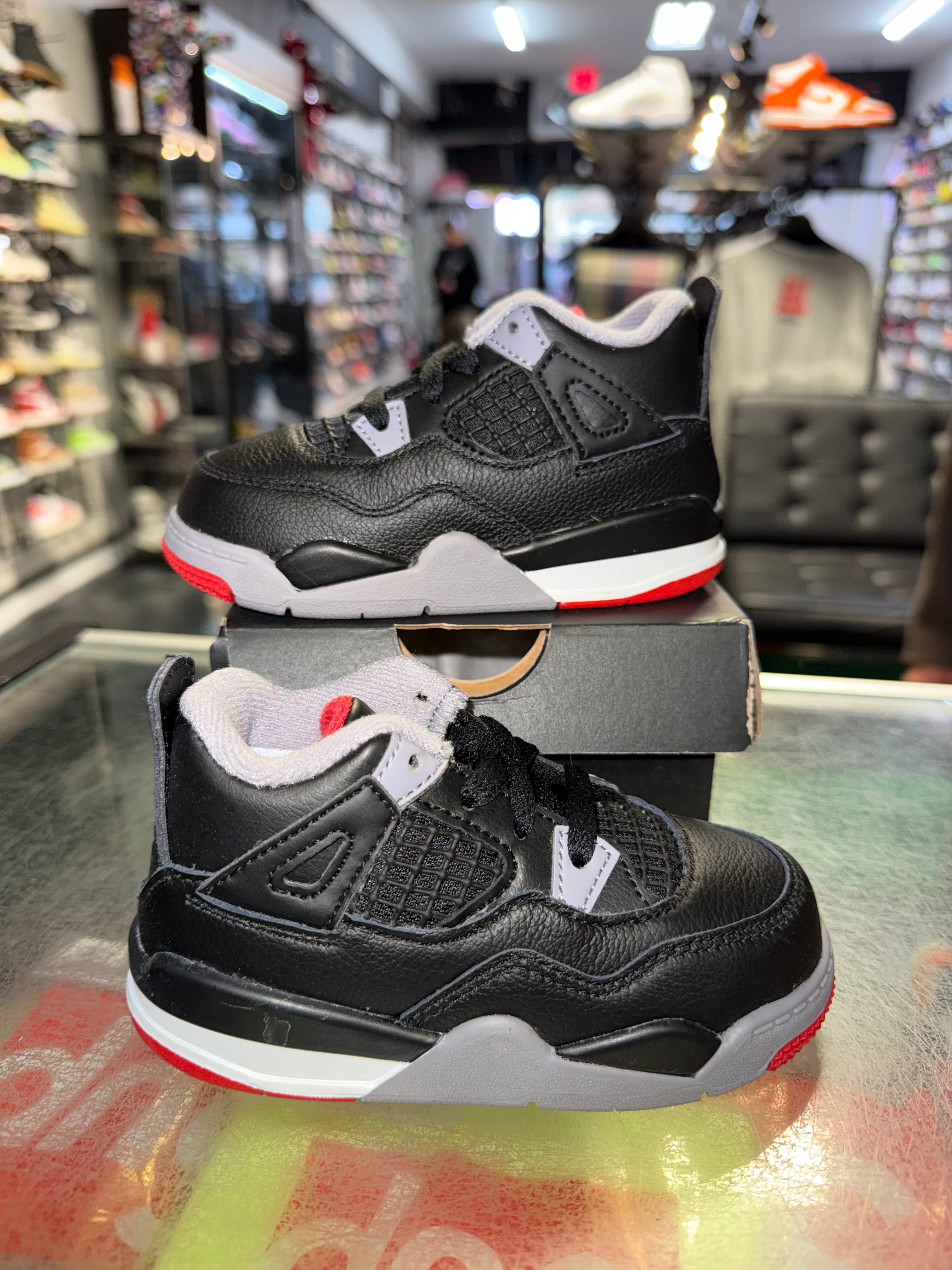 Size 7c Air Jordan 4 "Bred Reimagined" (TD) Brand New