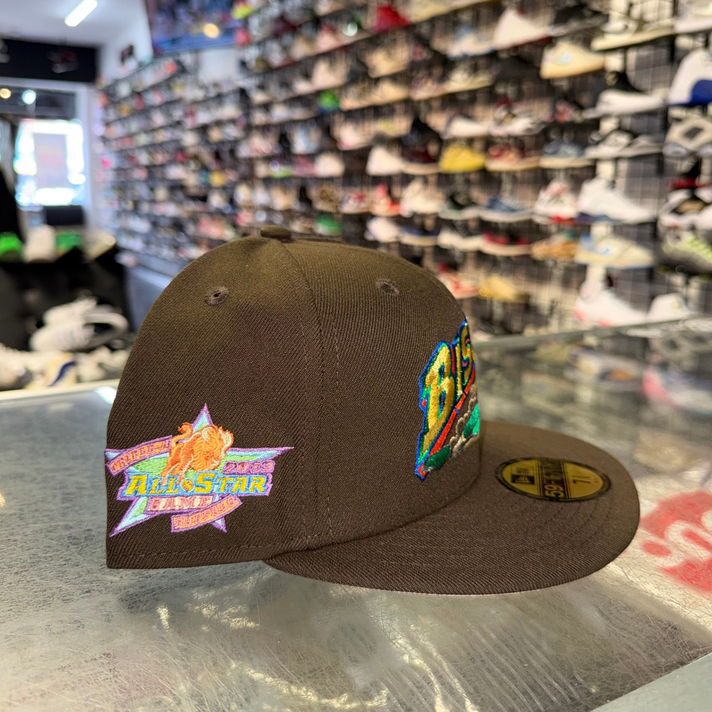Size 7 3/8 New Era Fitted Hat “Bisons Brown” Brand New