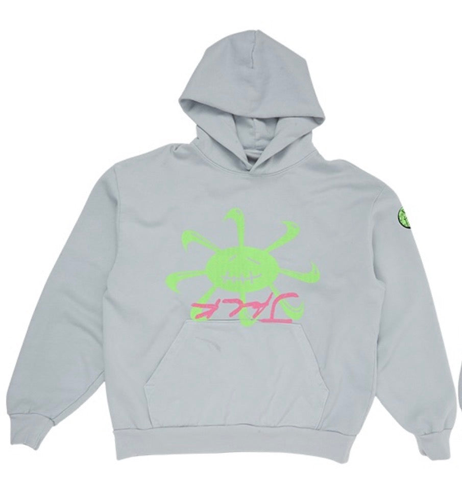 Size XL Cactus Jack x Nike Smiley Swoosh Hoodie “Grey” Brand New
