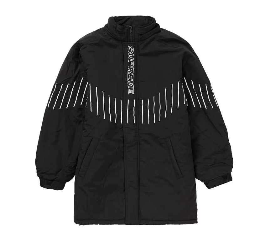 Size M Supreme Pinstripe Panel Sports Parka “Black”