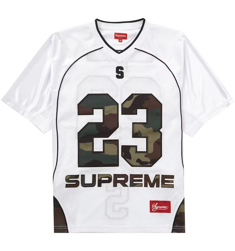 Size L Supreme Perfect Season Football Jersey “White/Camo” Worn 1x