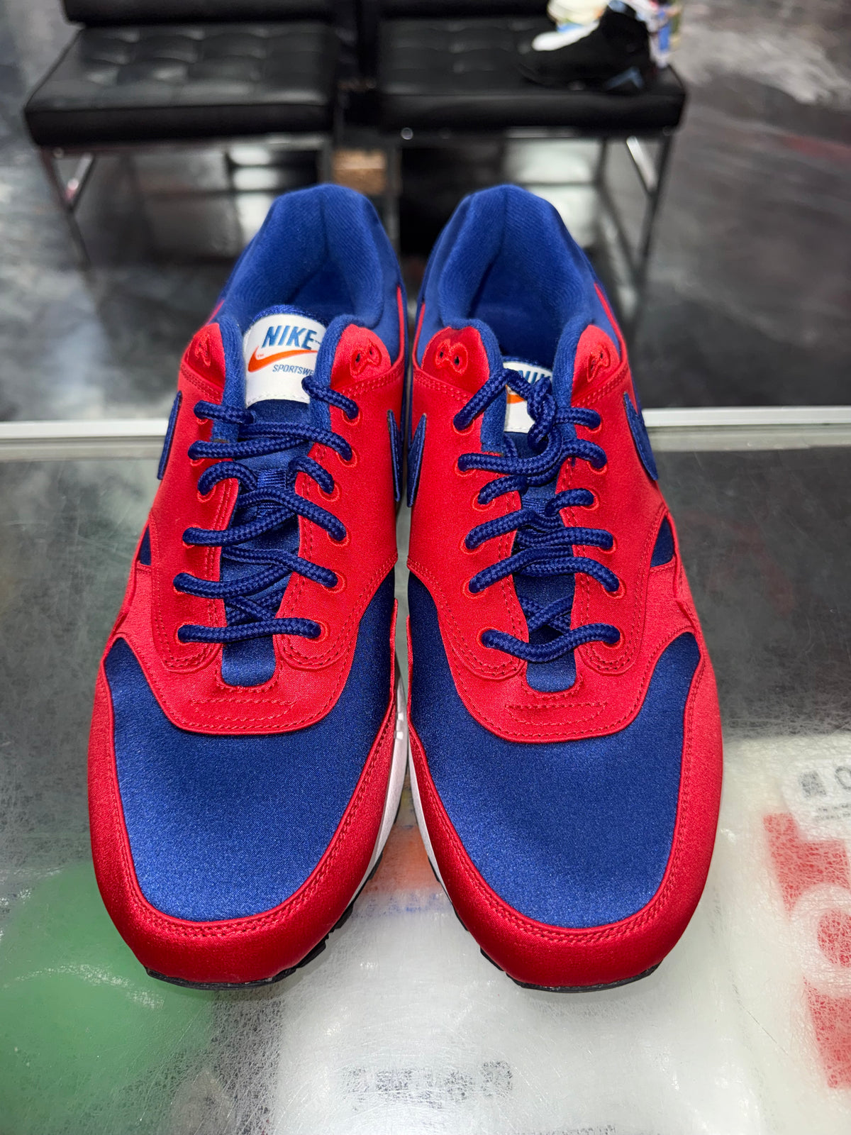 Size 11 Air Max 1 SE “Satin Red/Deep Royal” Brand New