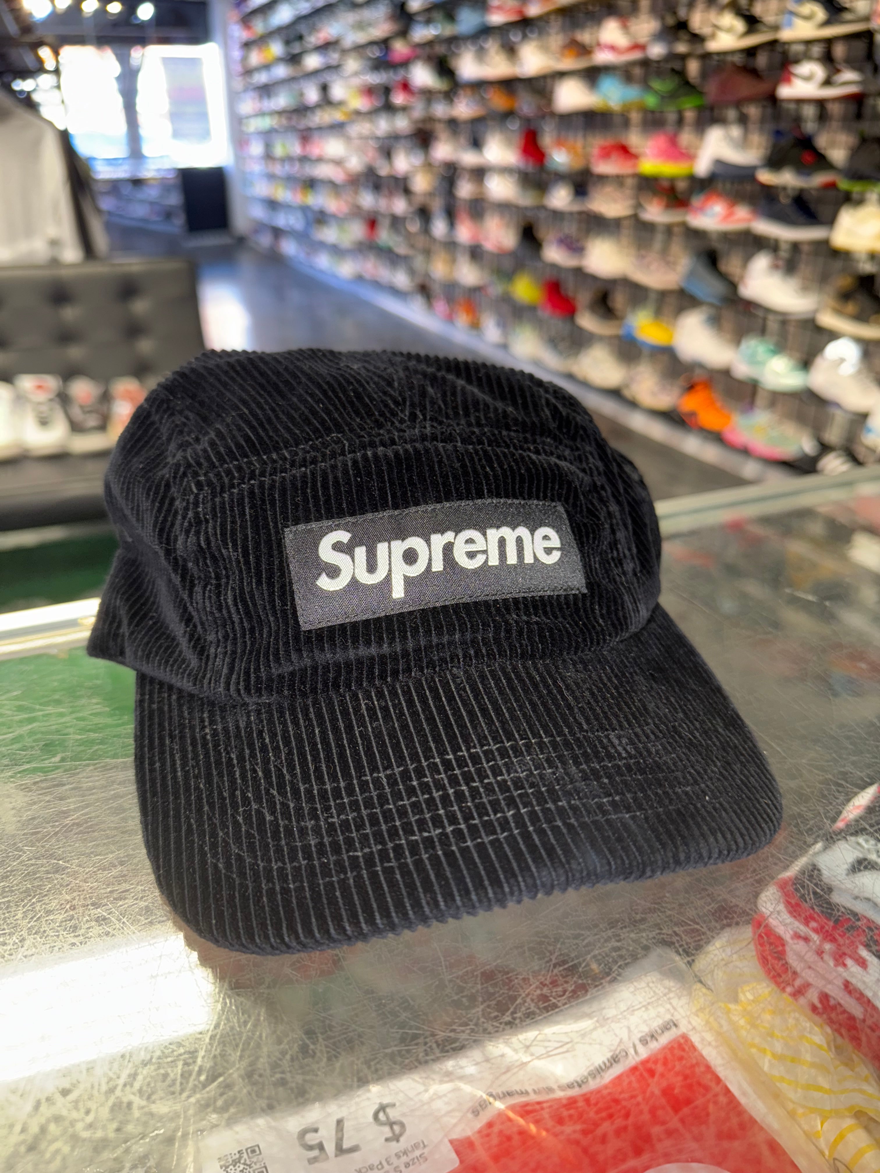Size OS Supreme Corduroy Hat “Black”