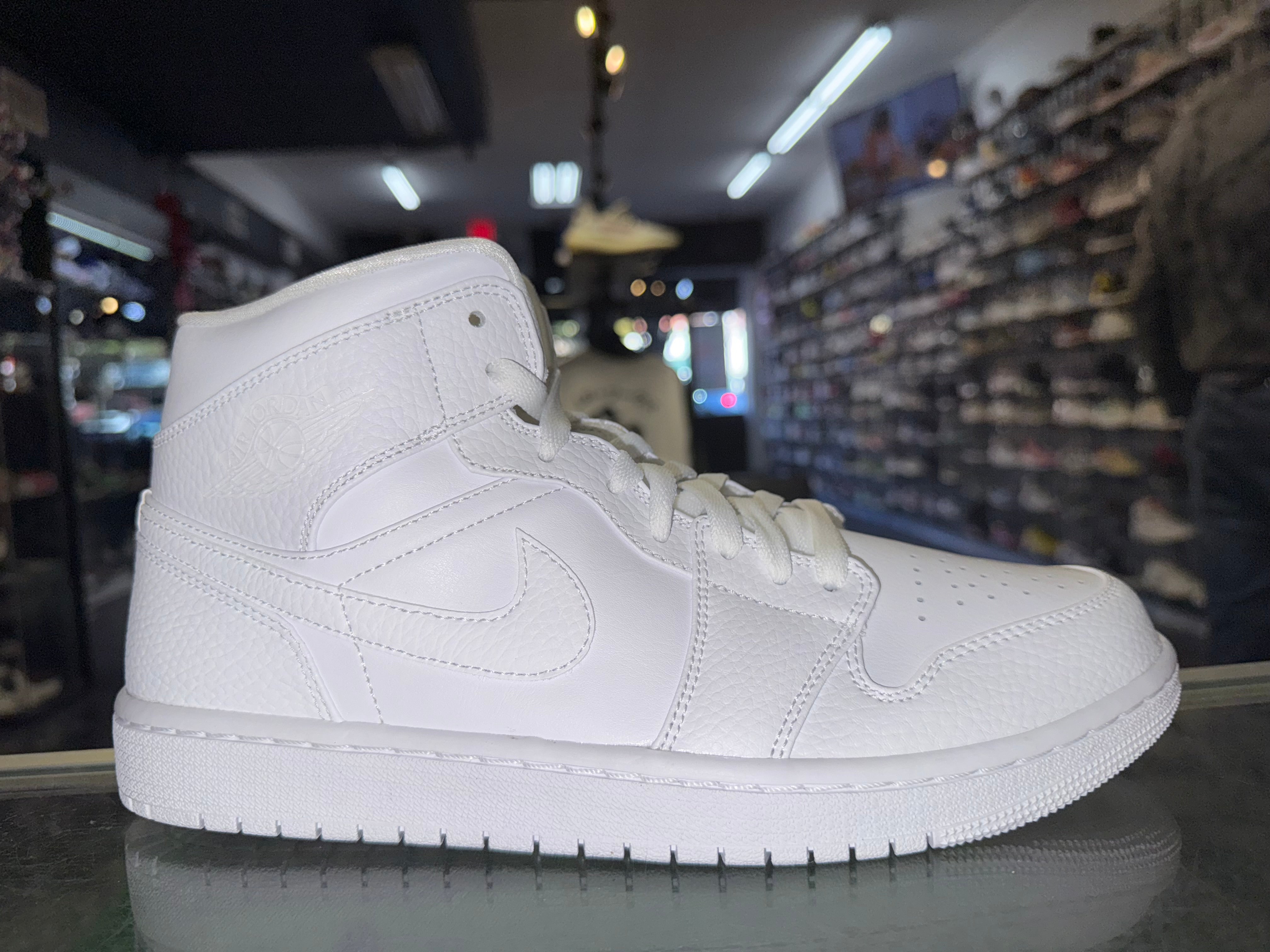 Size 9 Air Jordan 1 Mid "Triple White 2.0" Brand New