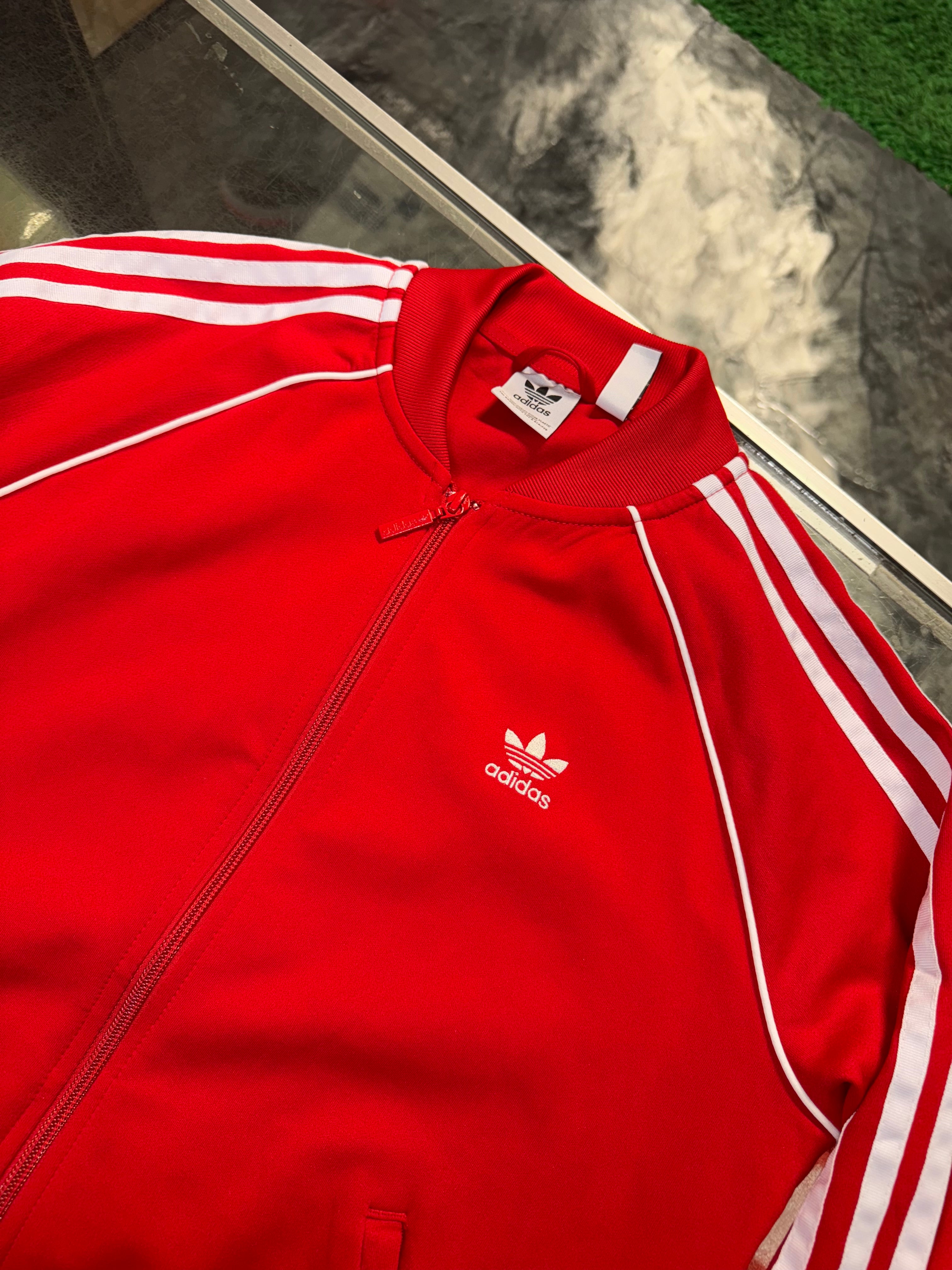 Small Adidas Track Jacket Red