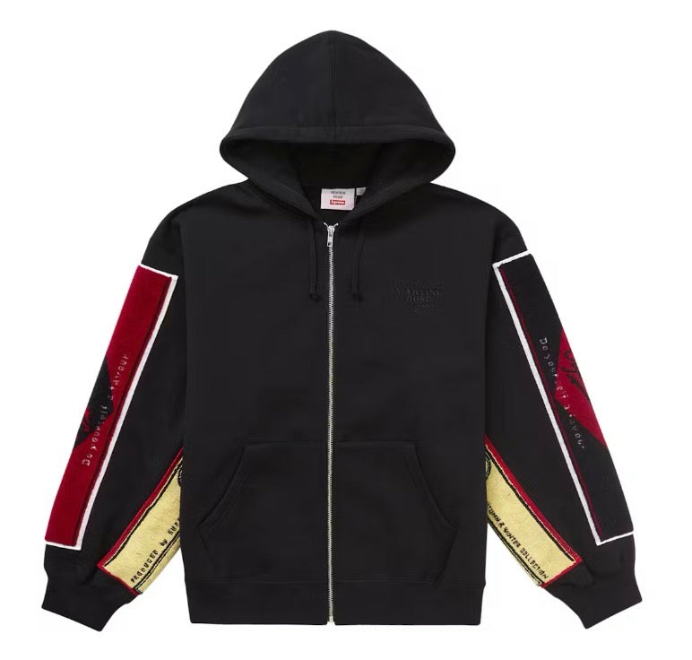 Size M Supreme Martine Rose Towel Zip Up Hoodie “Black”