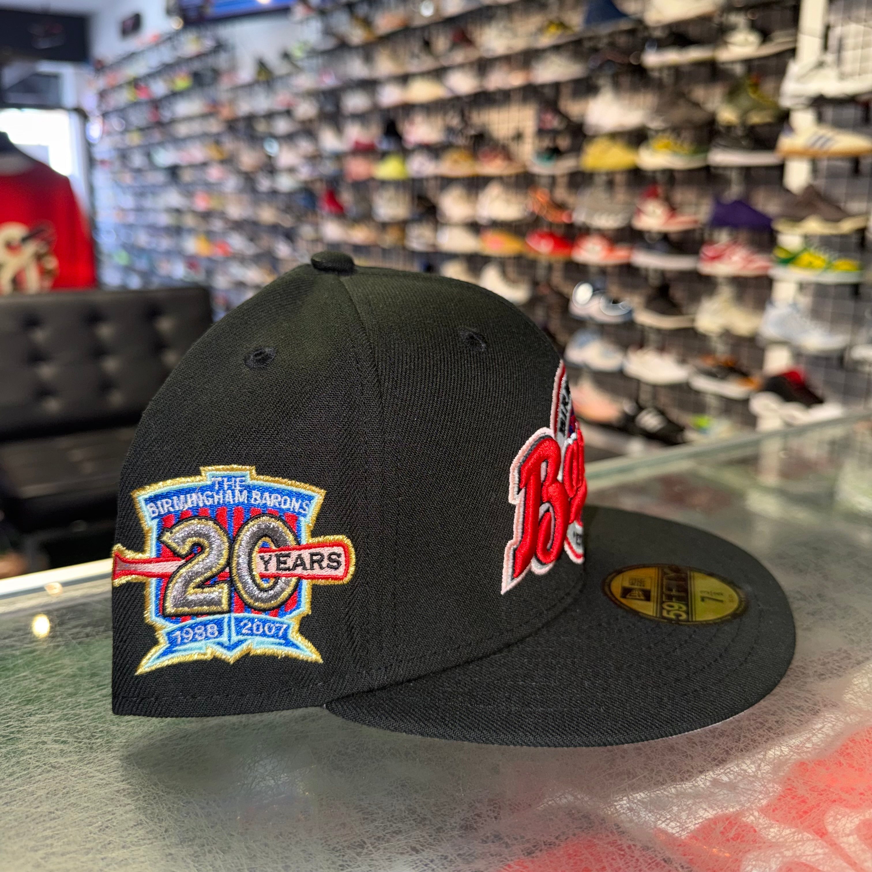 Size 7 3/8 New Era Fitted Hat “Birmingham Barons” Brand New