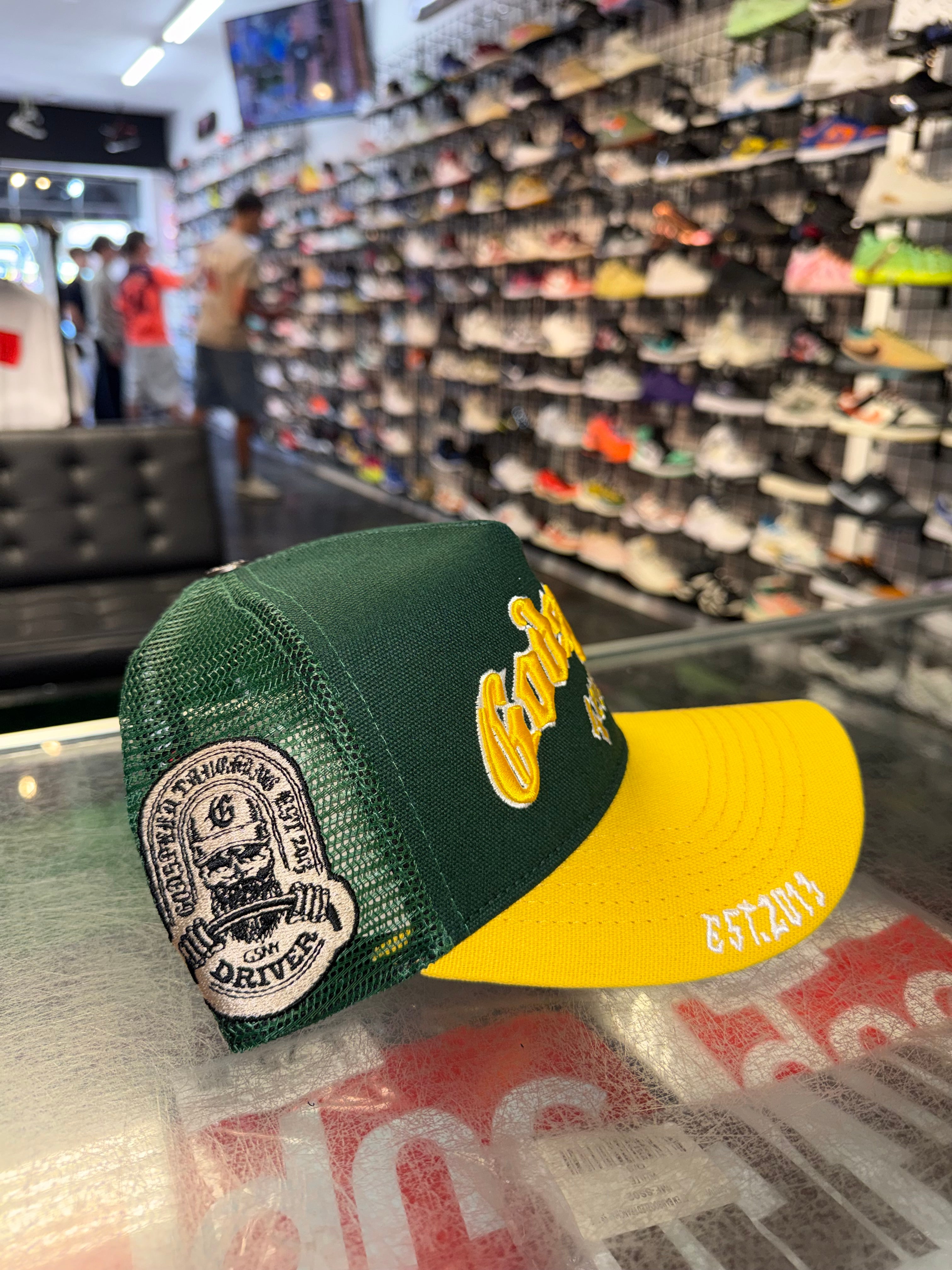 Size OS Godspeed 4Ever Trucker Hat “Green/Yellow” Brand New