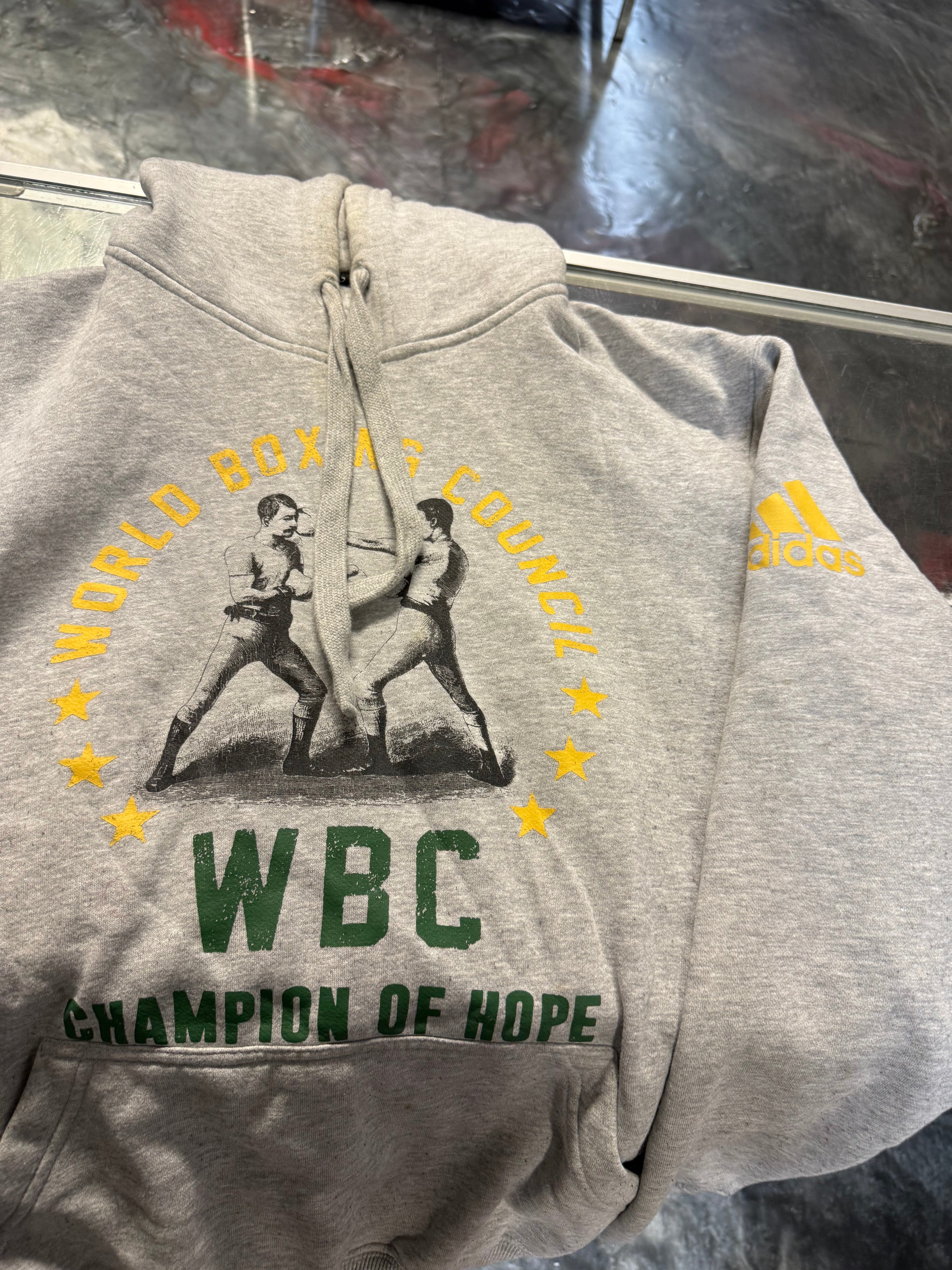 Large Adidas Boxing Hoodie Grey