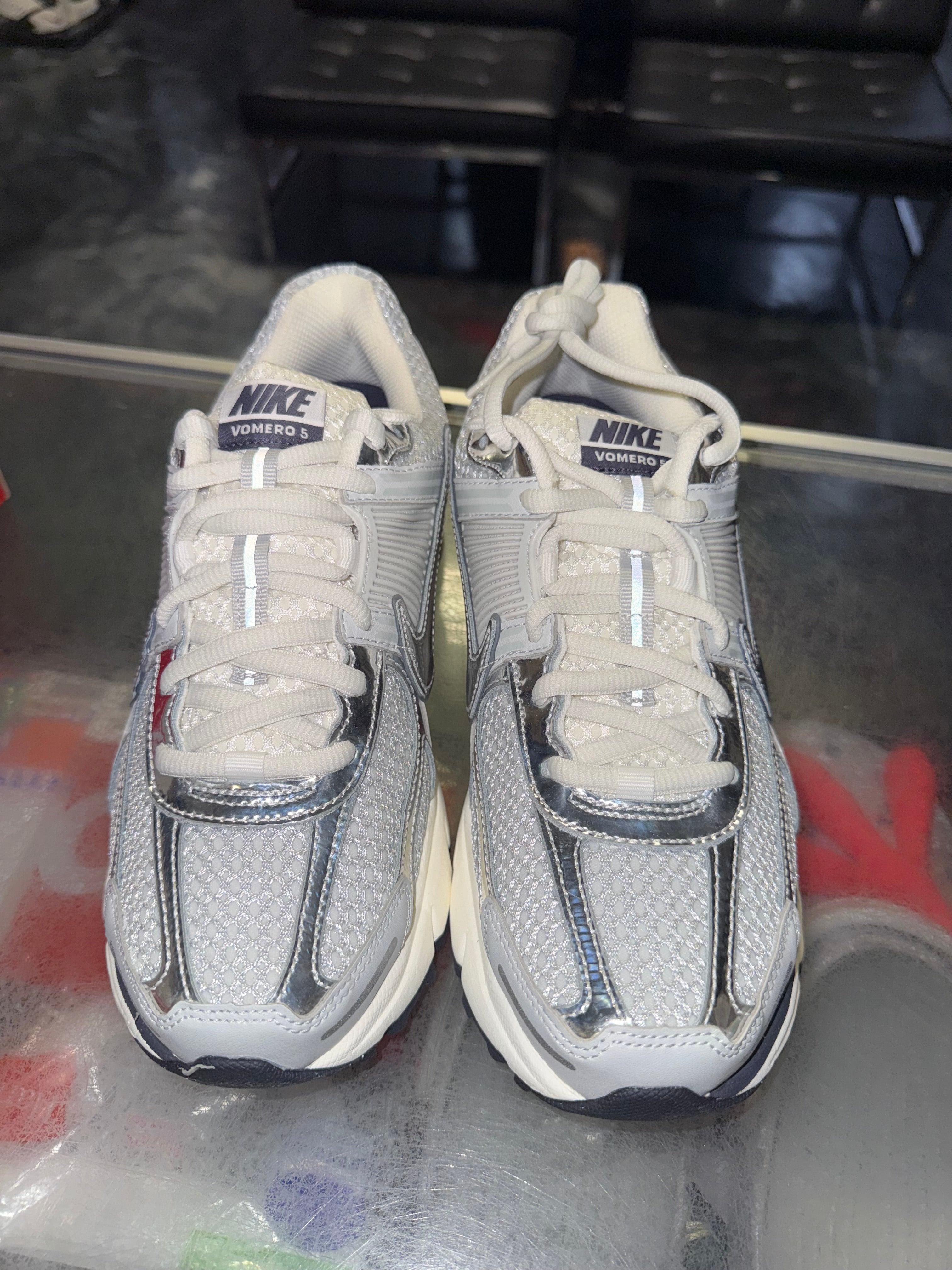 Size 8 (9.5W) Zoom Vomero 5 “Metallic Silver” Brand New
