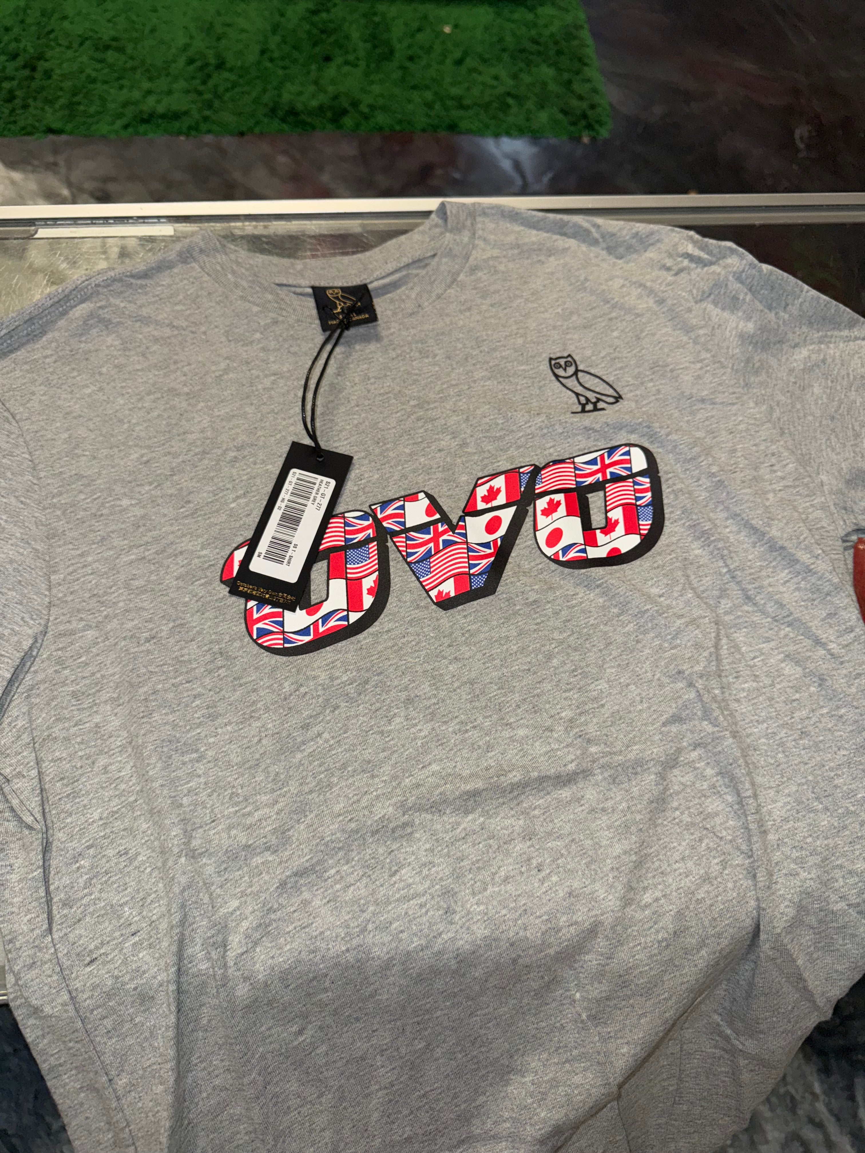 Size S OVO Flag Runner Tee “Grey” Brand New