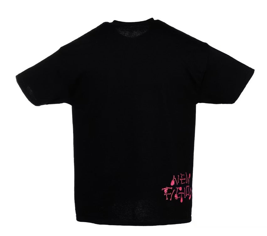Size L Kaws New Fiction Tee “Black/Pink”