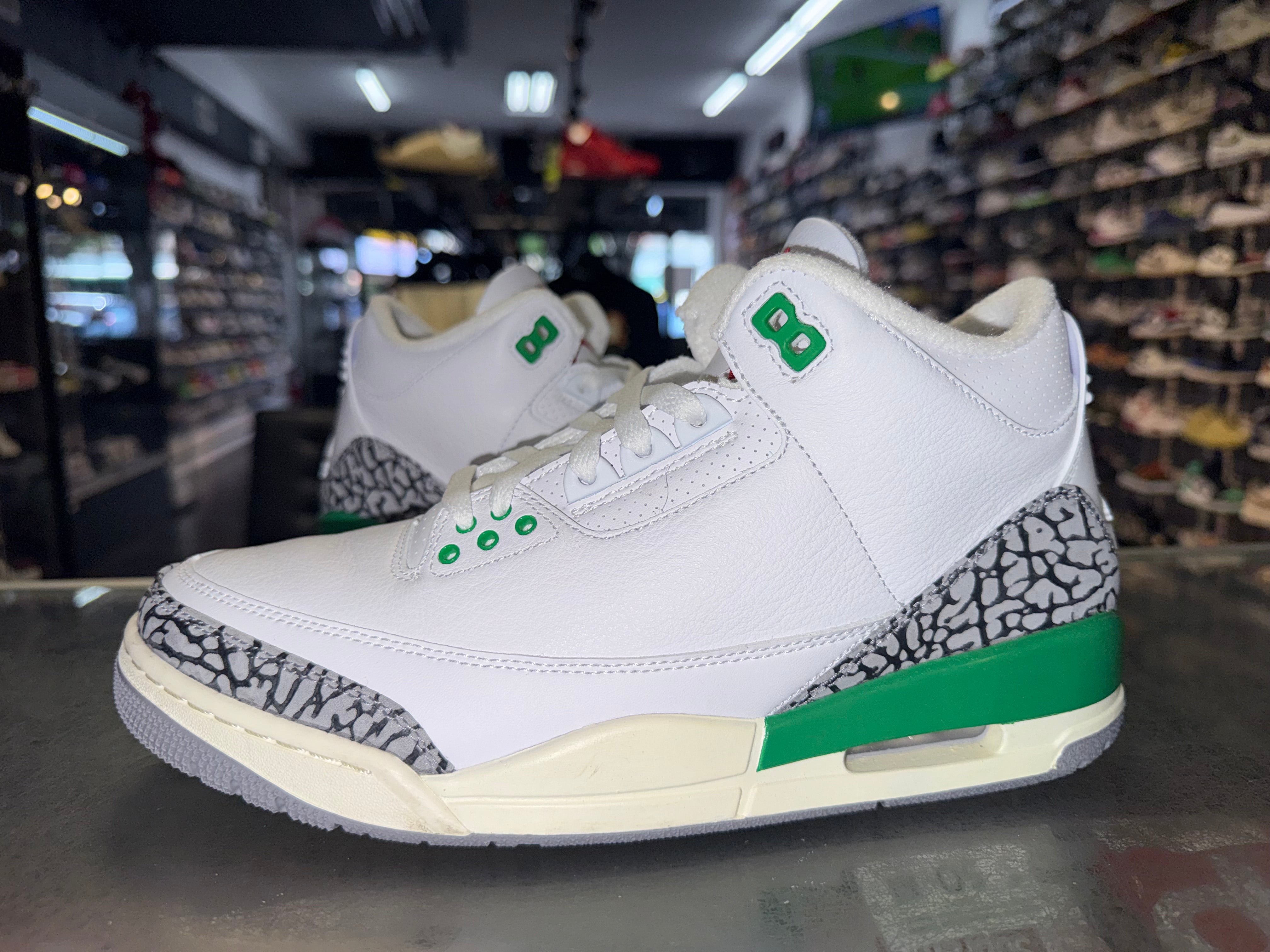 Size 8.5 (10W) Air Jordan 3 “Lucky Green”
