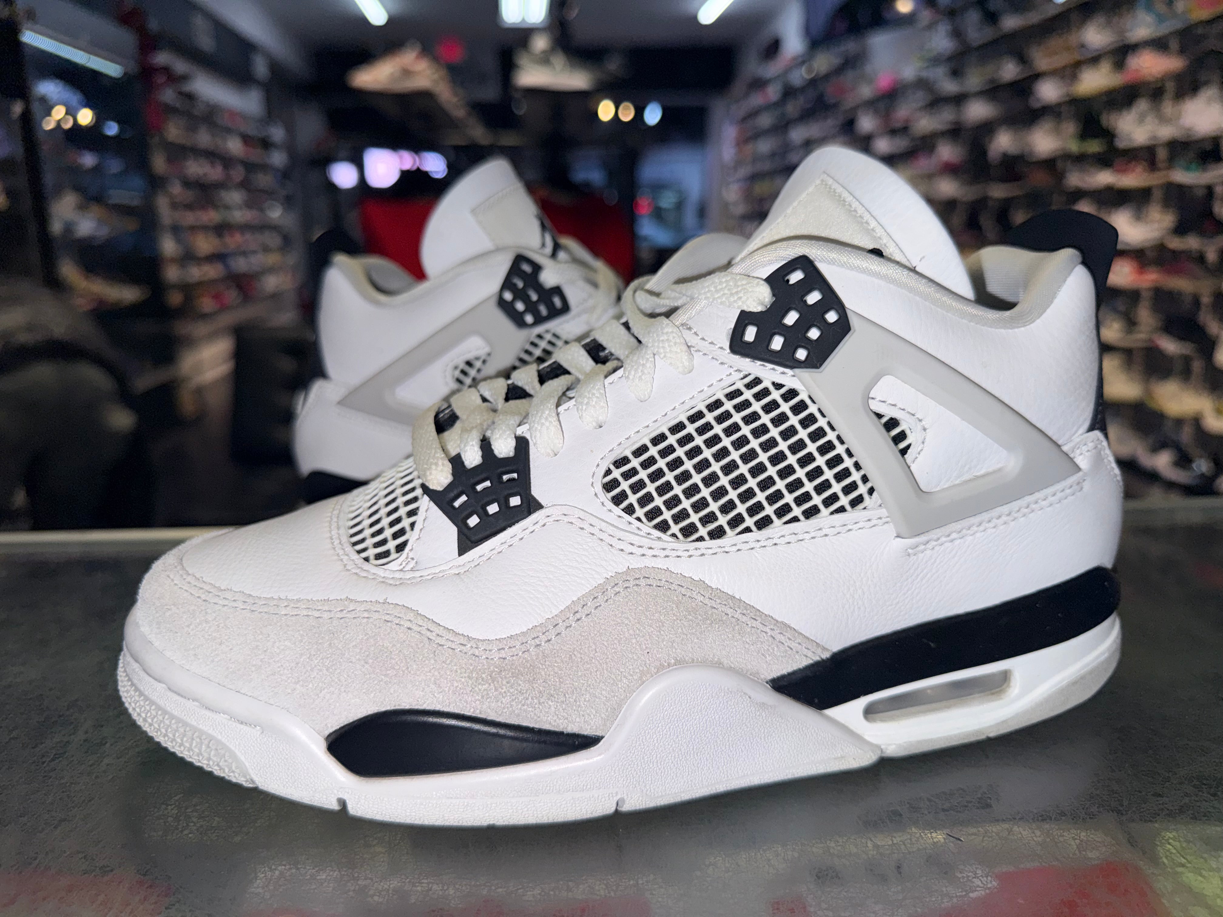 Size 8.5 Air Jordan 4 "Military Black"