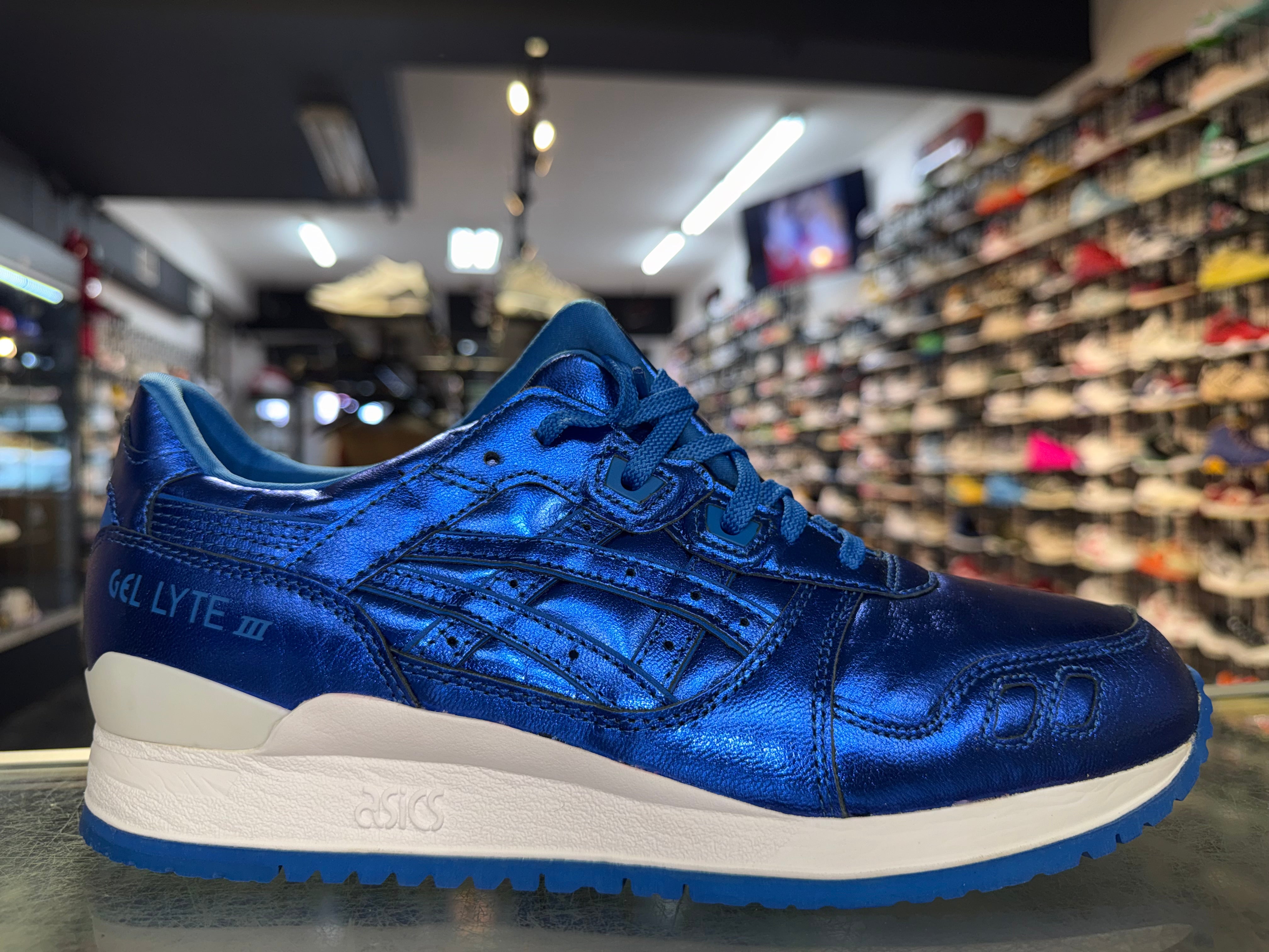 Size 8 (9.5W) Asics Gel-Lyte 3 “Metallic Blue” Brand New