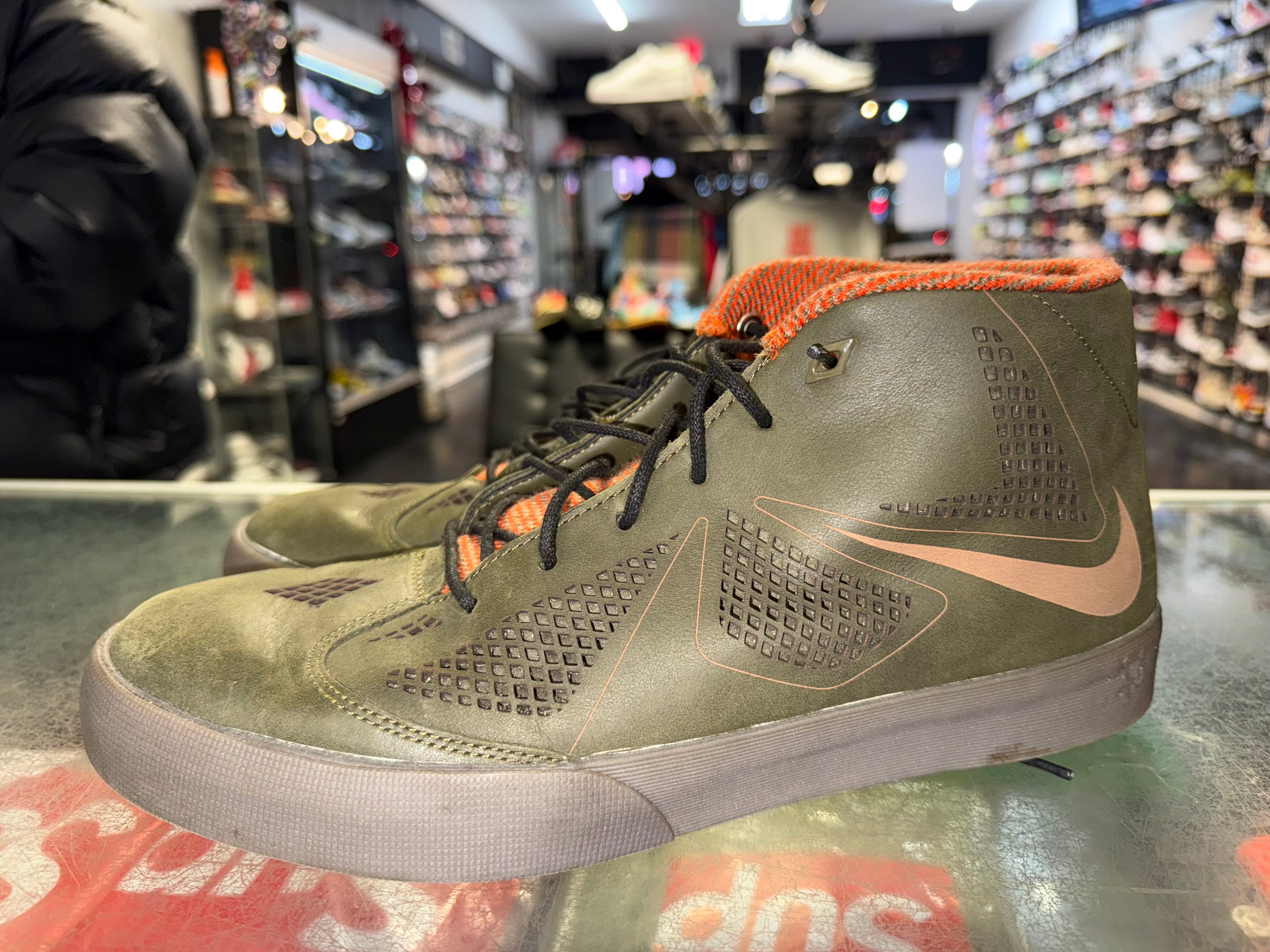 Size 12 Lebron X NSW Lifestyle "Olive" - NB