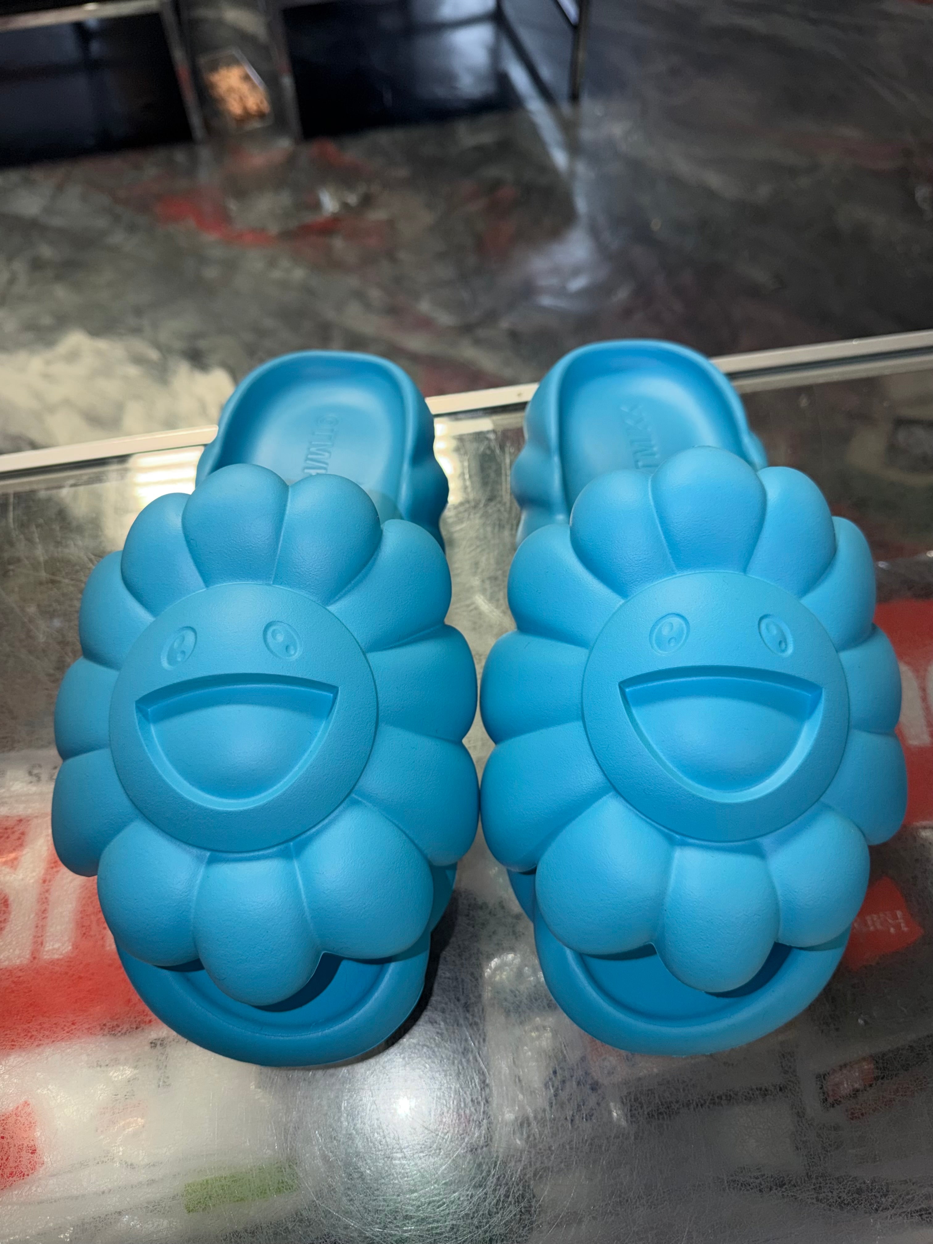 Size 13 Takashi Murakami Ohana Full-Bloom Slide "Aquarius" Brand New