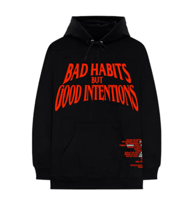 Size M Vlone x Nav Bad Habits Hoodie “Black”