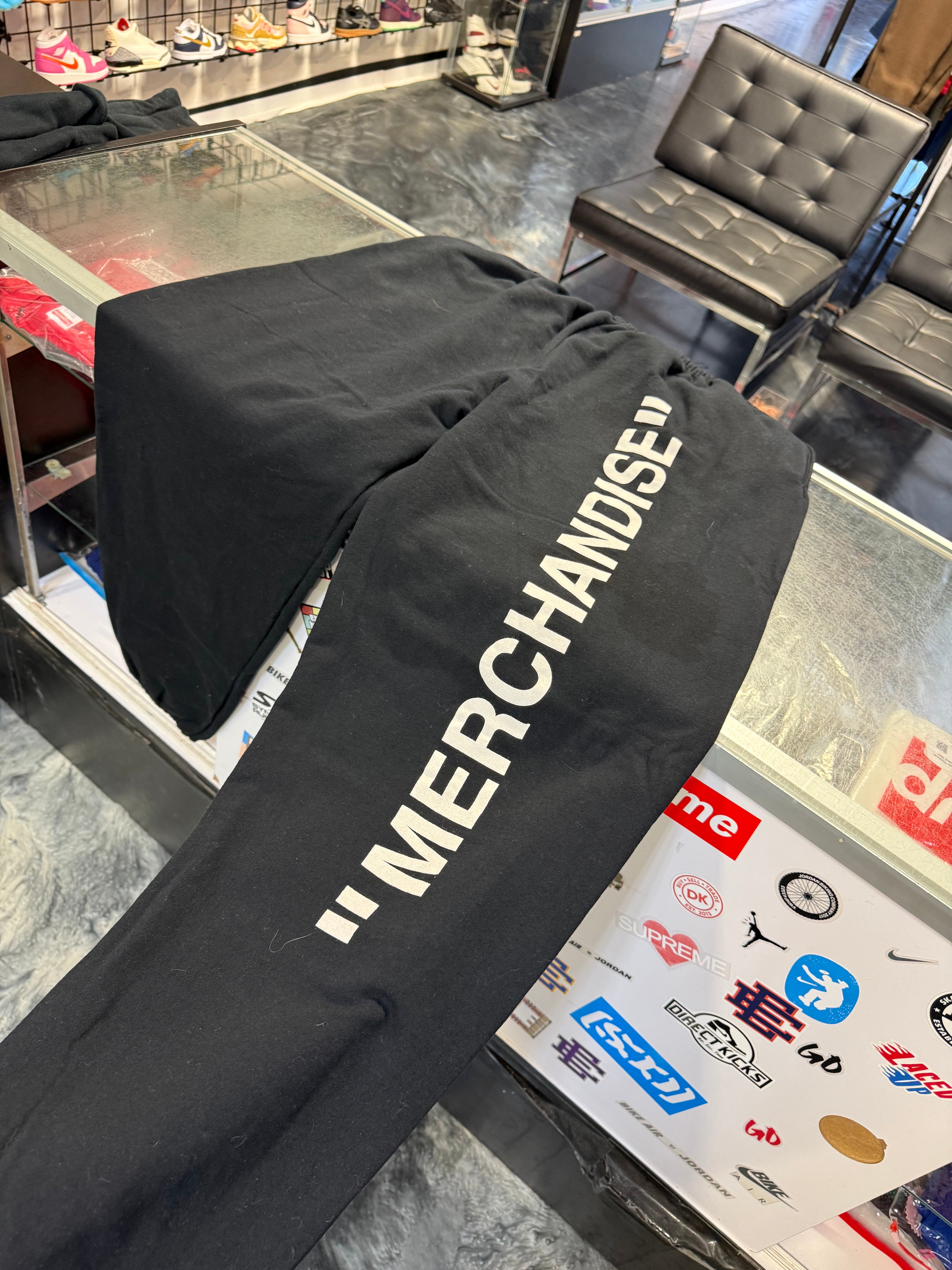 Size XL Travis Scott x Virgil Abloh Merchandise Sweatpants “Black”