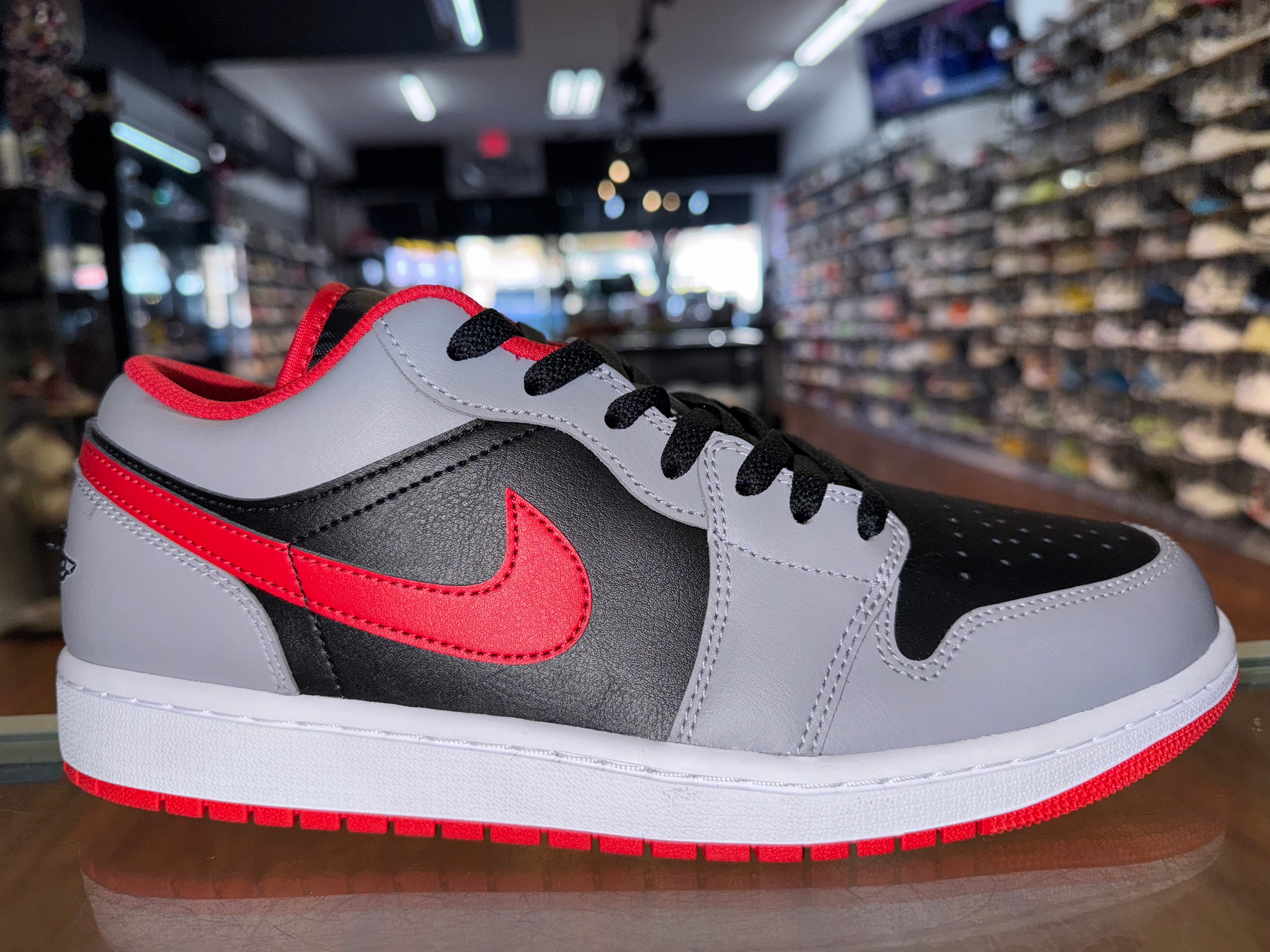 Size 10 Air Jordan 1 Low "Fire Red Smoke Grey" Brand New