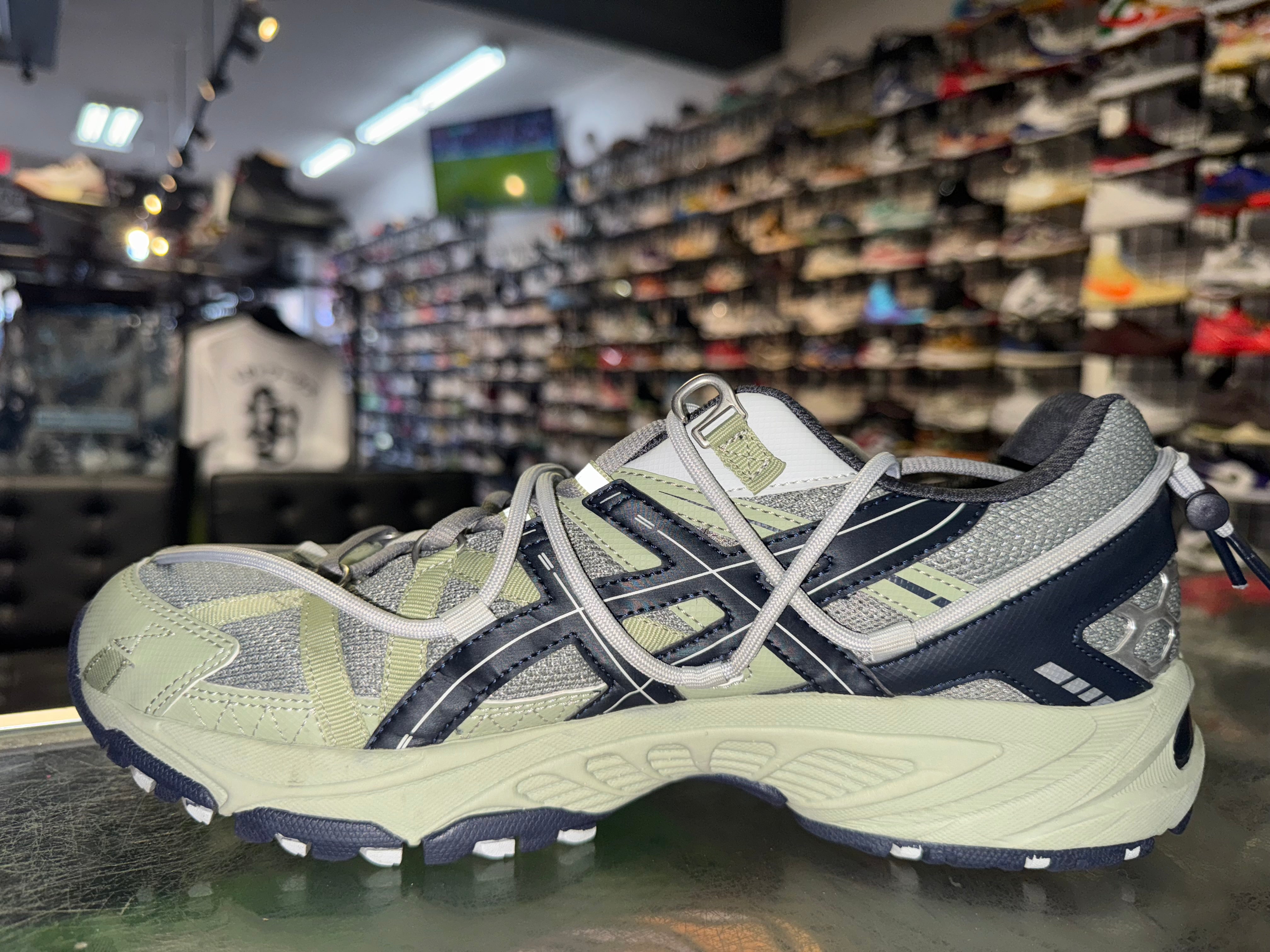 Size 10.5 Asics Gel-Kahana TR V2 "Light Green Pure Grey"