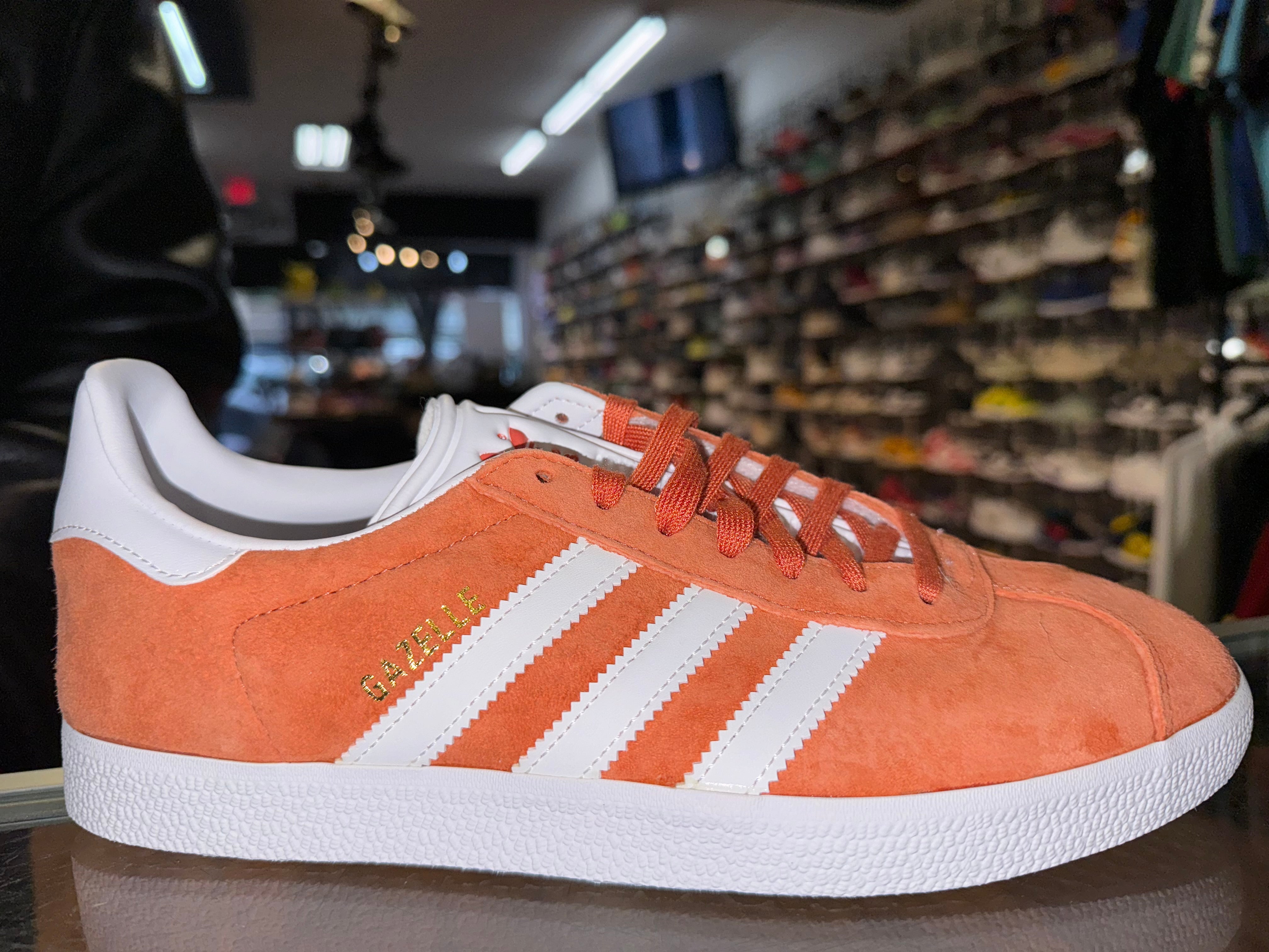 Size 8 (9.5W) Adidas Gazelle “Peach White” Brand New