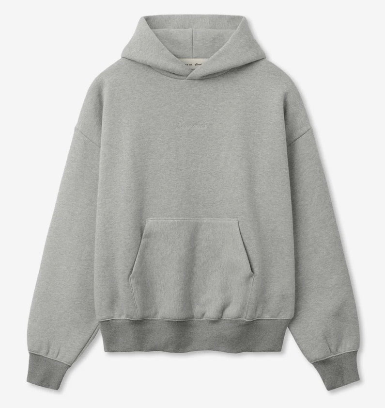 Size L Essentials FOG Embroidery Hoodie “Concrete” Brand New
