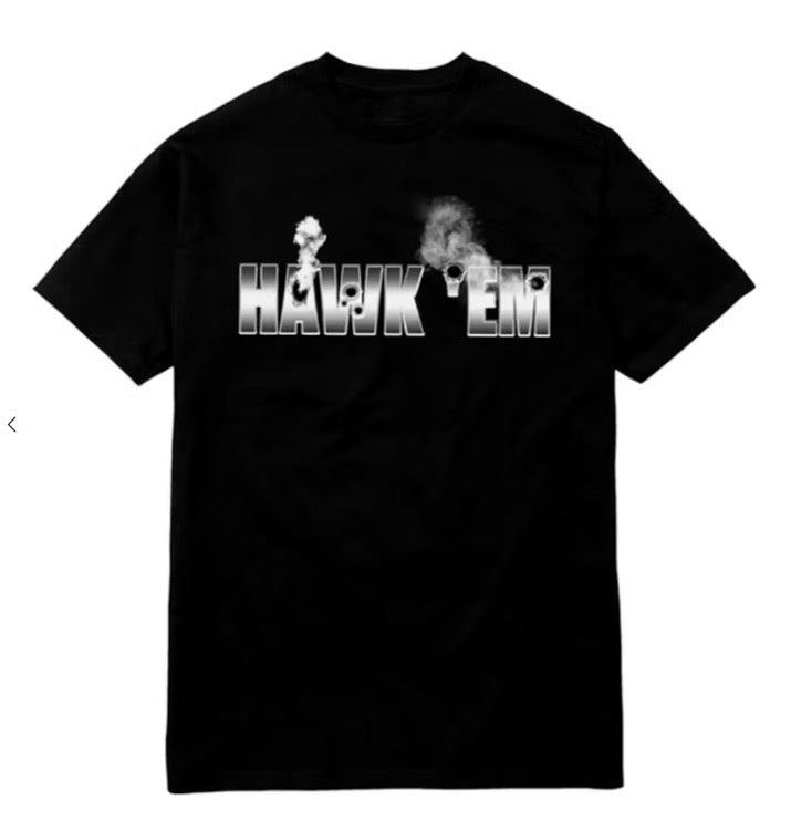 Size M Vlone x Pop Smoke Hawk Em’ Tee “Black” Brand New
