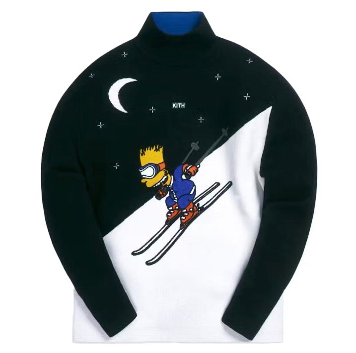 Size XXL (Fits XL) Kith Simpsons Ski Sweater “Black/White”