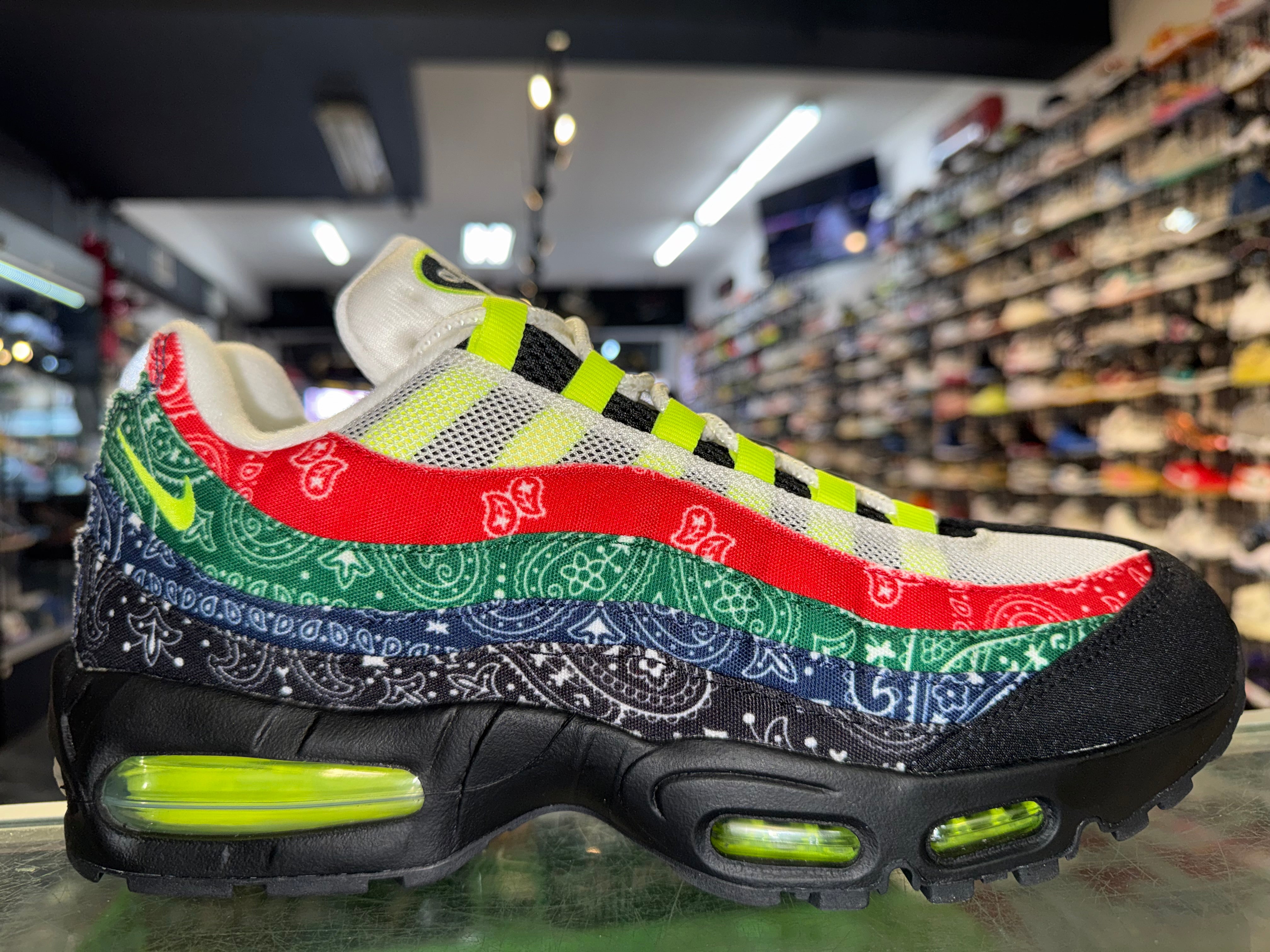 Size 11 Air Max 95 Big Bubble “Neon Paisley” Brand New