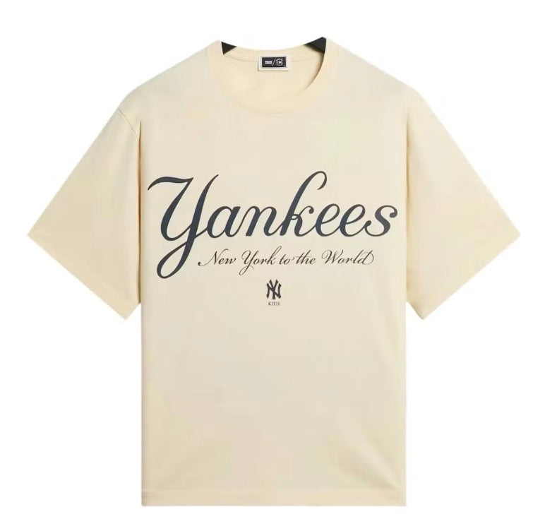 Size L Kith x NY Yankees Script Tee “Sandrift” Brand New