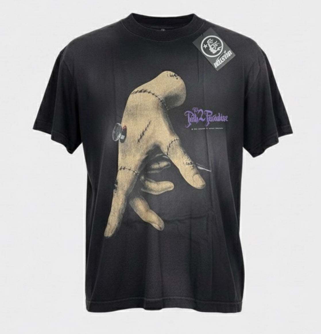 Size S Hellstar Hand Walk Tee “Washed Black” Brand New